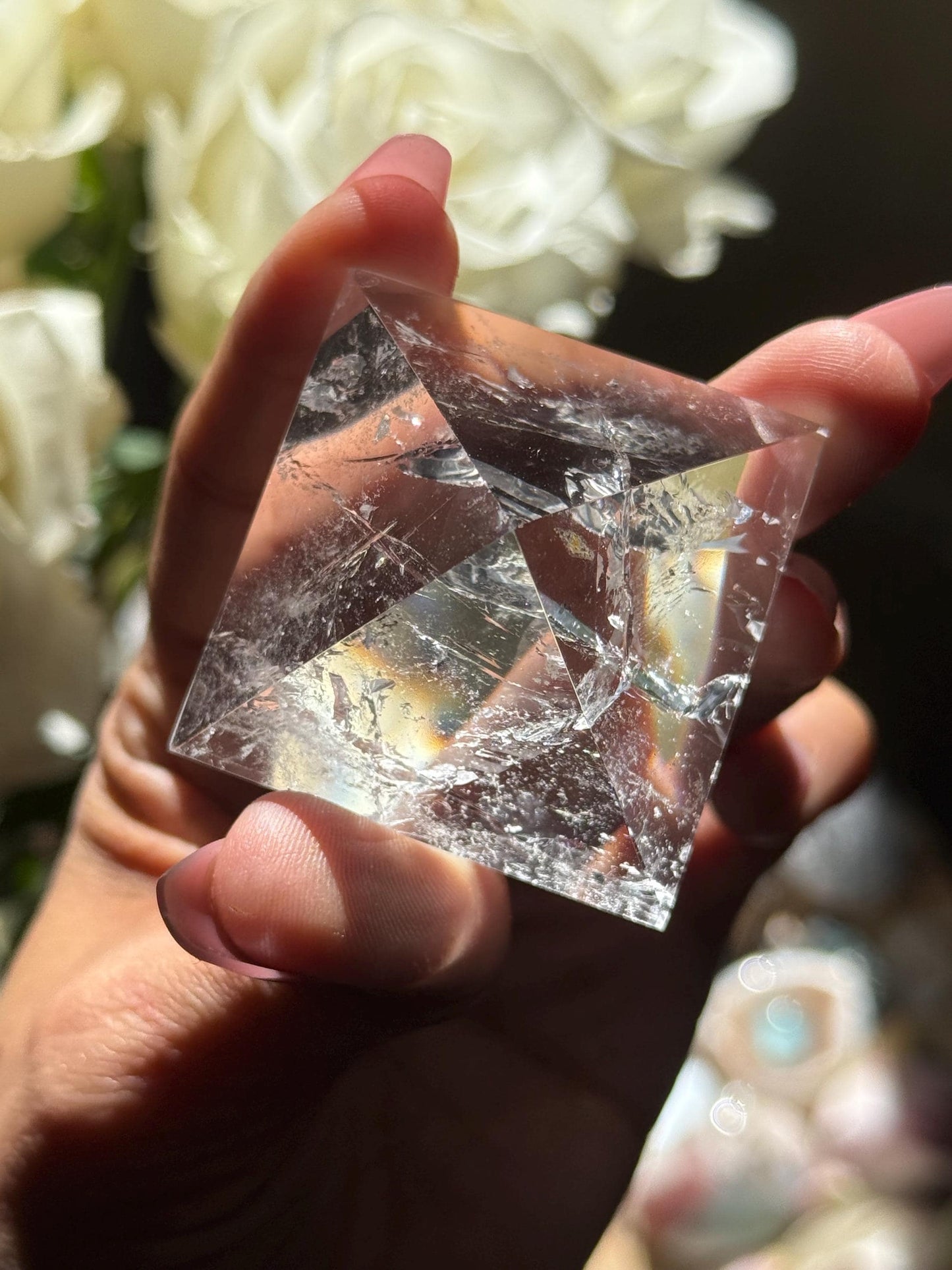 Natural Clear Quartz Pyramid, Clear Quartz Pyramid, Spiritual Home Decoration, Egyptian Pyramid Decoration, High Frequency Quartz, Pyramid