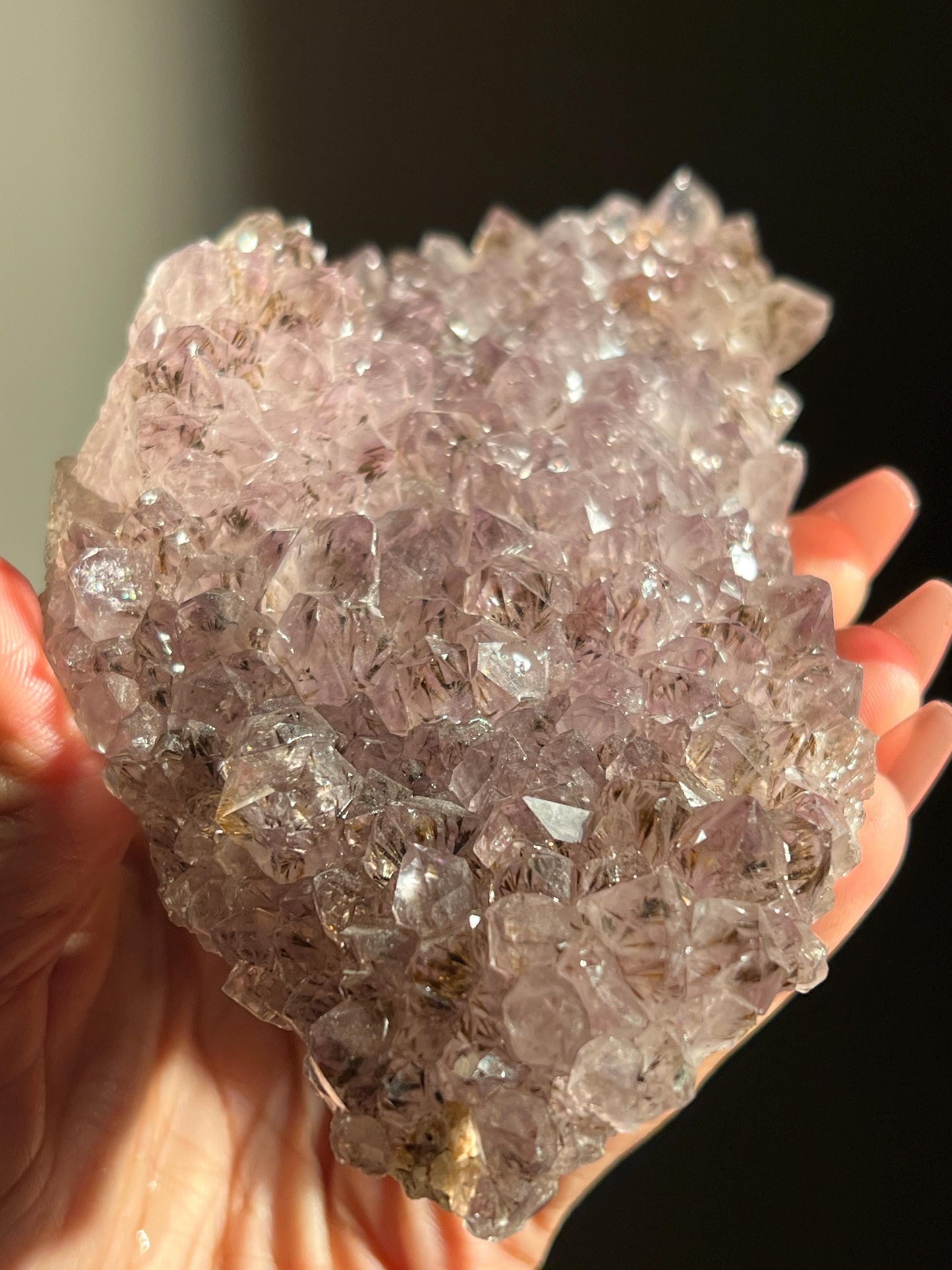 Raw Amethyst with Geothite Inclusions, Amethyst, Goethite, Super Seven Amethyst, Raw Crystal Clusters, Fossils, Crystal Gifts, 368 Grams