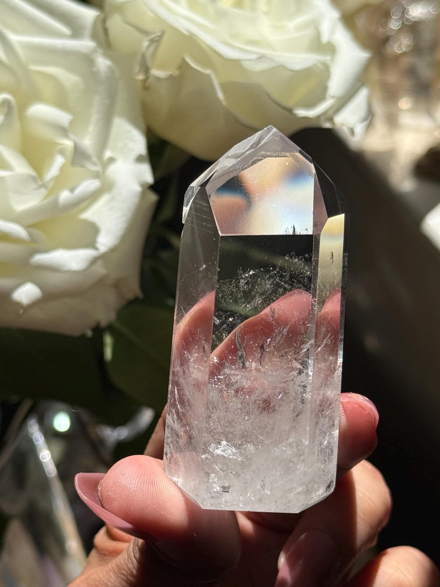 Polished Lemurian Quartz, Phantom Quartz, Lemurian Quartz, Lemurian Seed Quartz, Lodolite Quartz, Quartz from Brazil, Crystal Gifts,