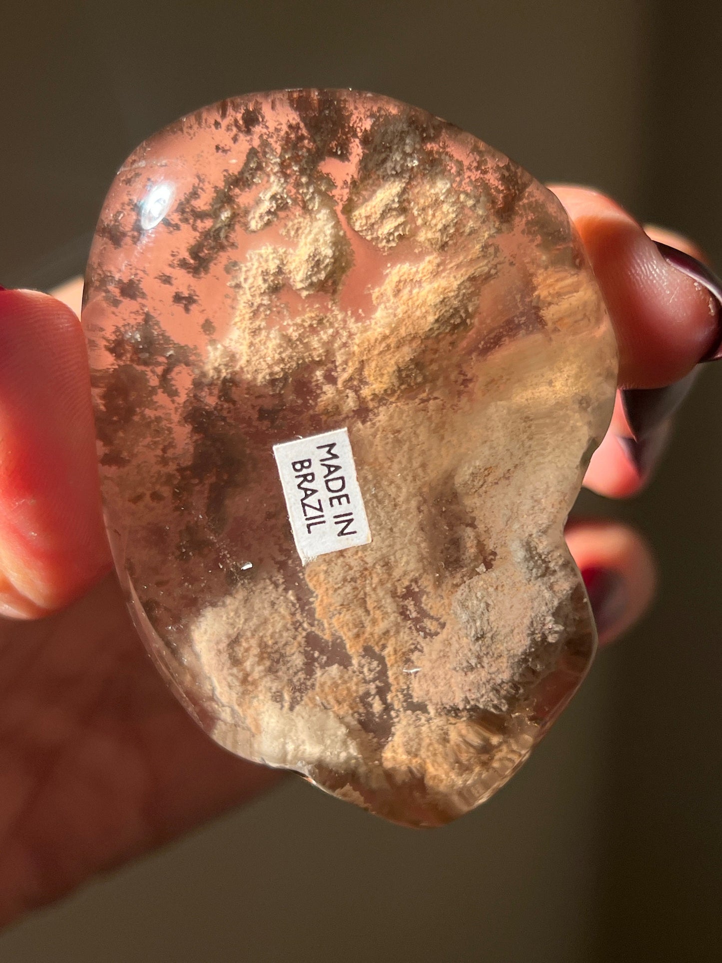Lodolite Lens From Brazil, Garden Quartz, Lodolite Quartz, Scenic Quartz, Healing Crystals, Unique Crystals