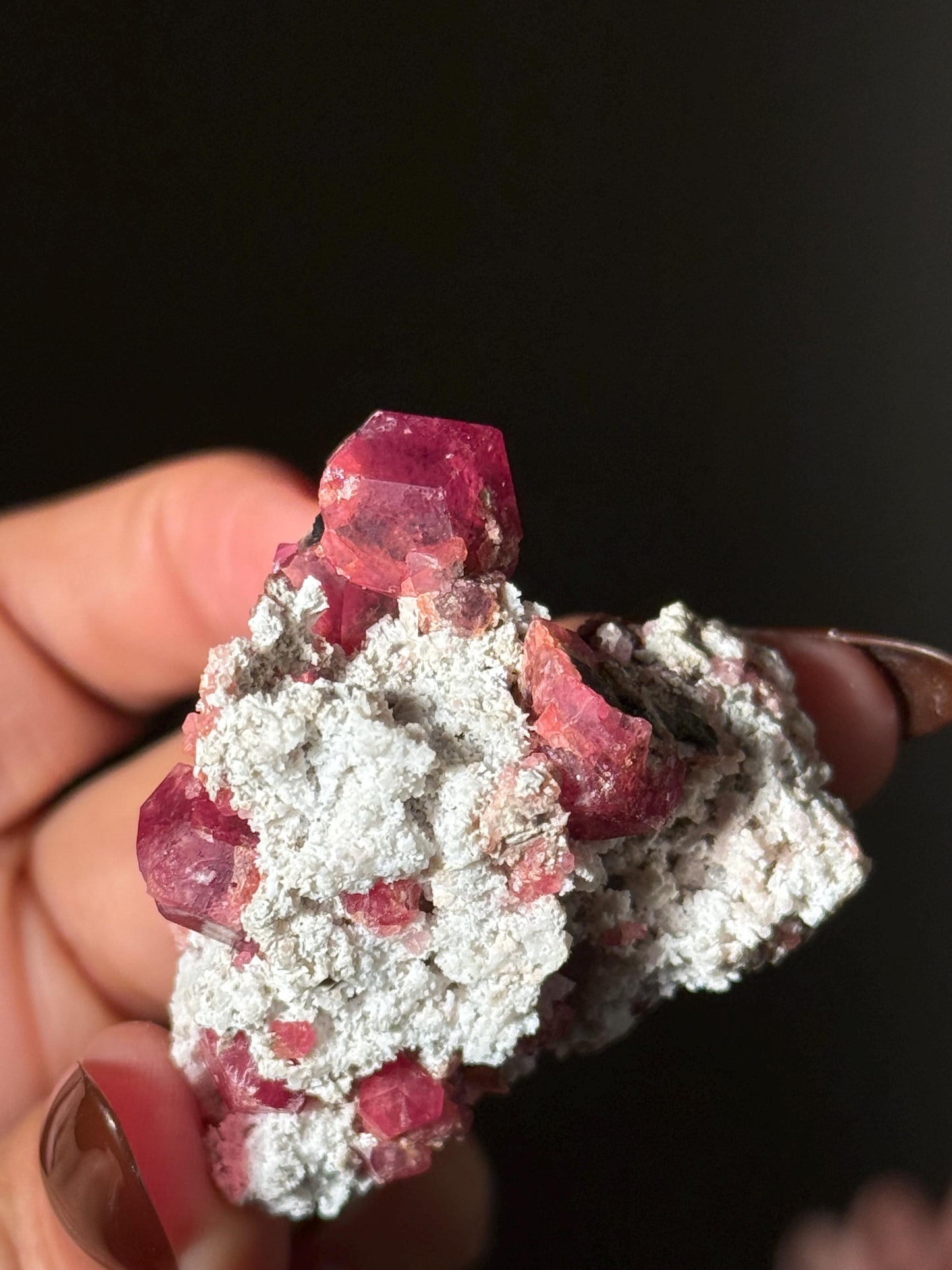 Raspberry Garnet, Grossular Garnet, Raspberry Garnet from Coahuila, Mexico, Raw Mineral Specimen, Garnet
