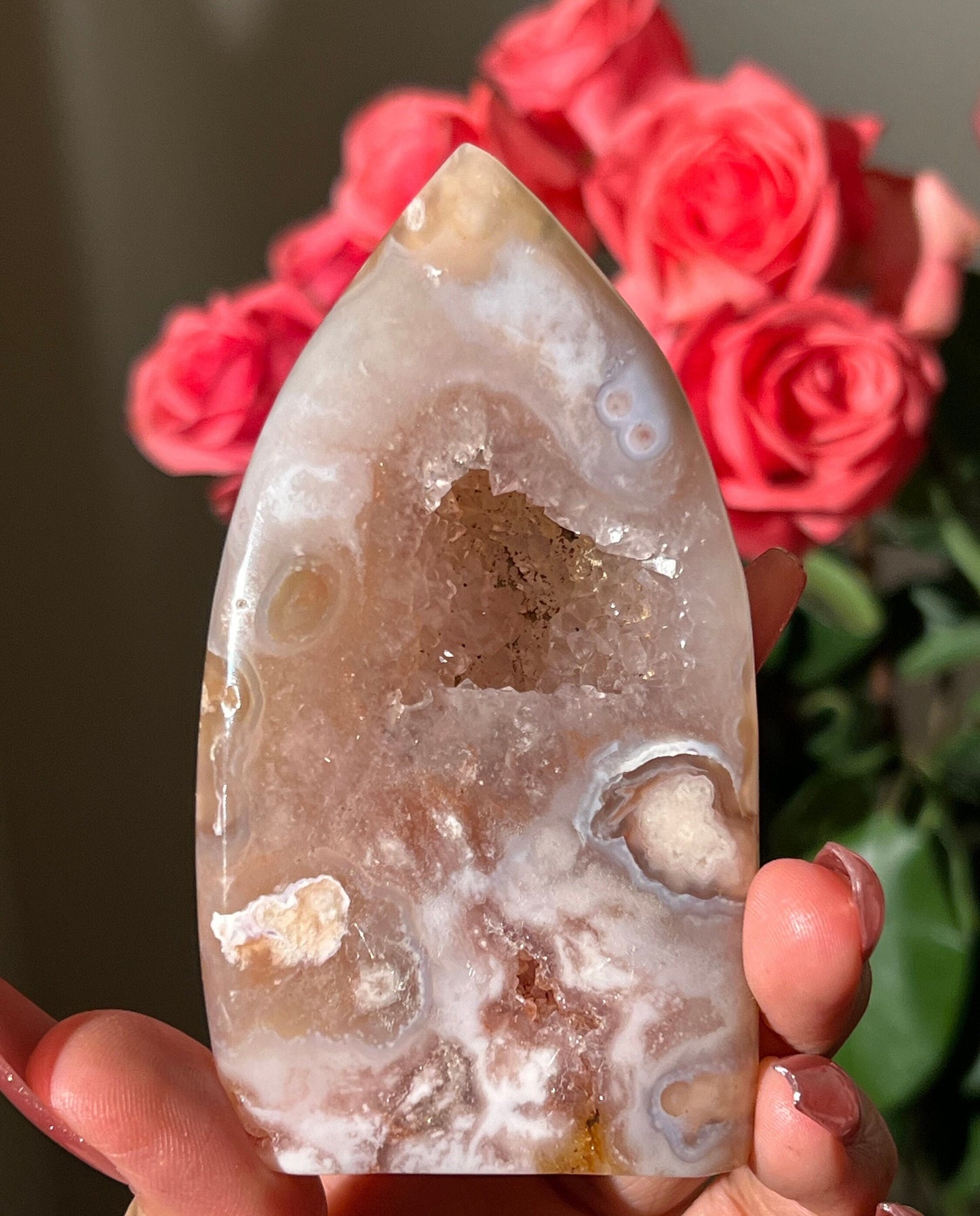 Druzy Flower Agate, Pink Flower Agate, Flower Agate and Quartz, Pink Amethyst, Pink Flower Agate, Pink Amethyst free form, Small Size