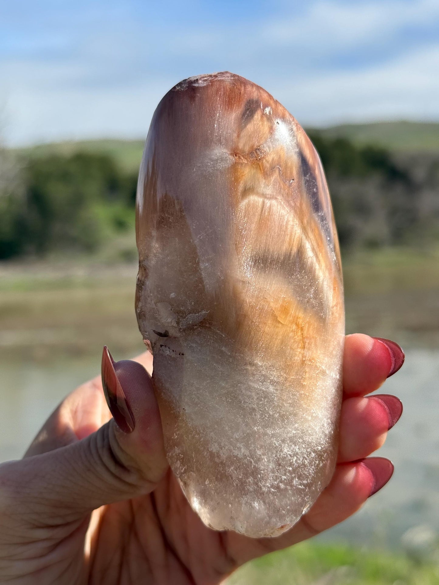 Rabbit Hair Quartz, Orange Rutilated Quartz, Amphibole Quartz, Orange Rutilated Quartz, Amphiboles, Rough Polished Amphibole, Crystal Gifts