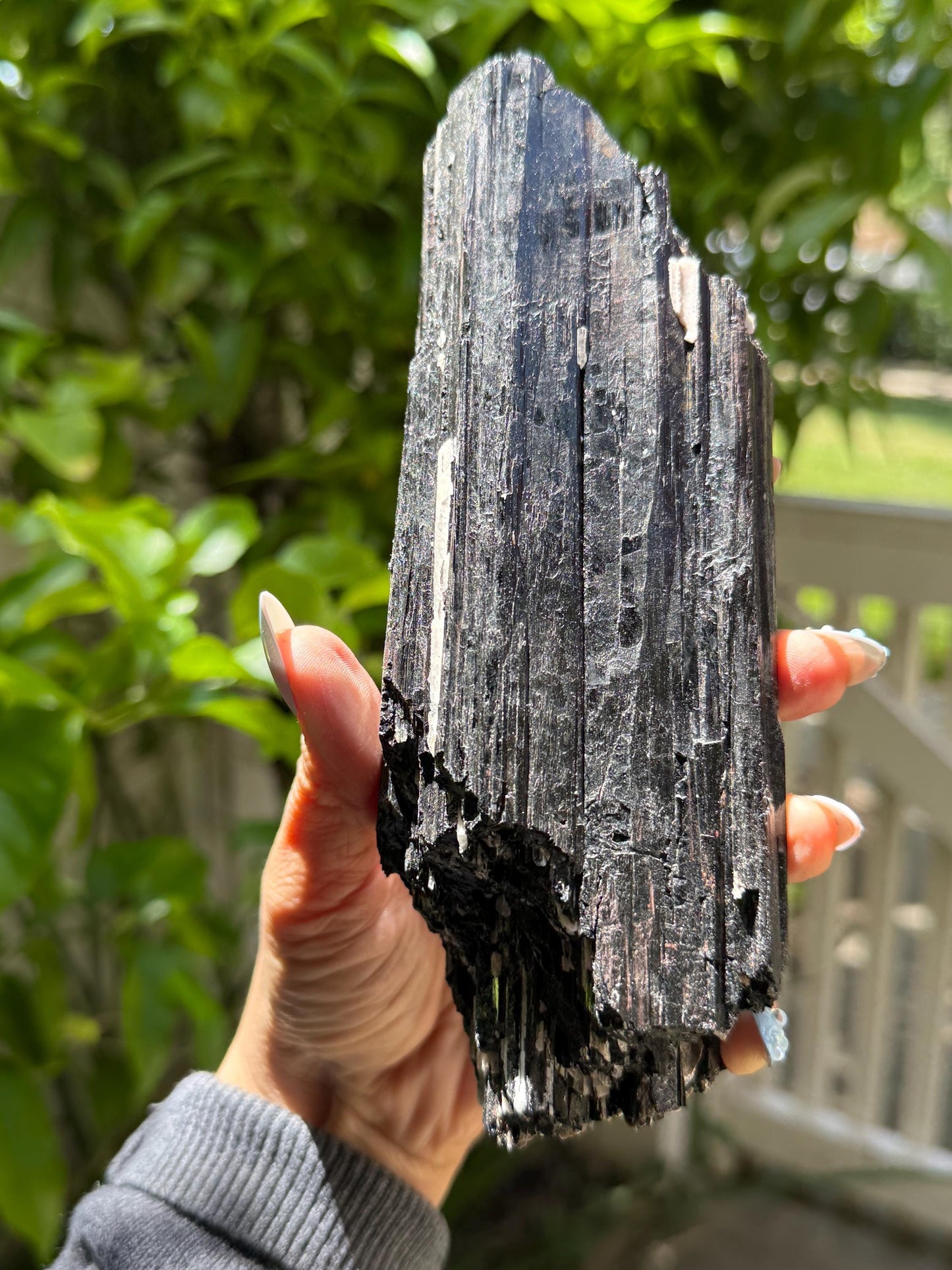 Large Black Tourmaline with Quartz, Raw Black Tourmaline, Tourmaline, Tourmaline mineral, Raw Crystal Specimen, Crystal Gifts, Home Decor