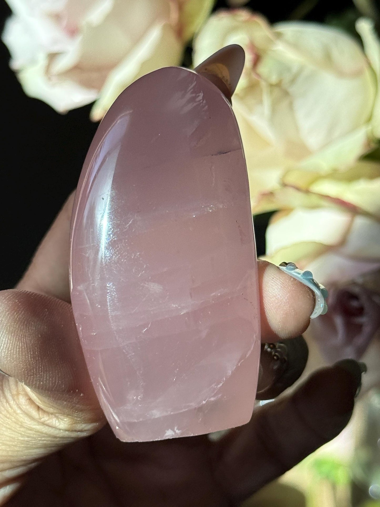Mozambique Rose Quartz Free Form, Star Rose Quartz Gemstone, Heart Chakra Healing Crystal, Spiritual Gift, MINI