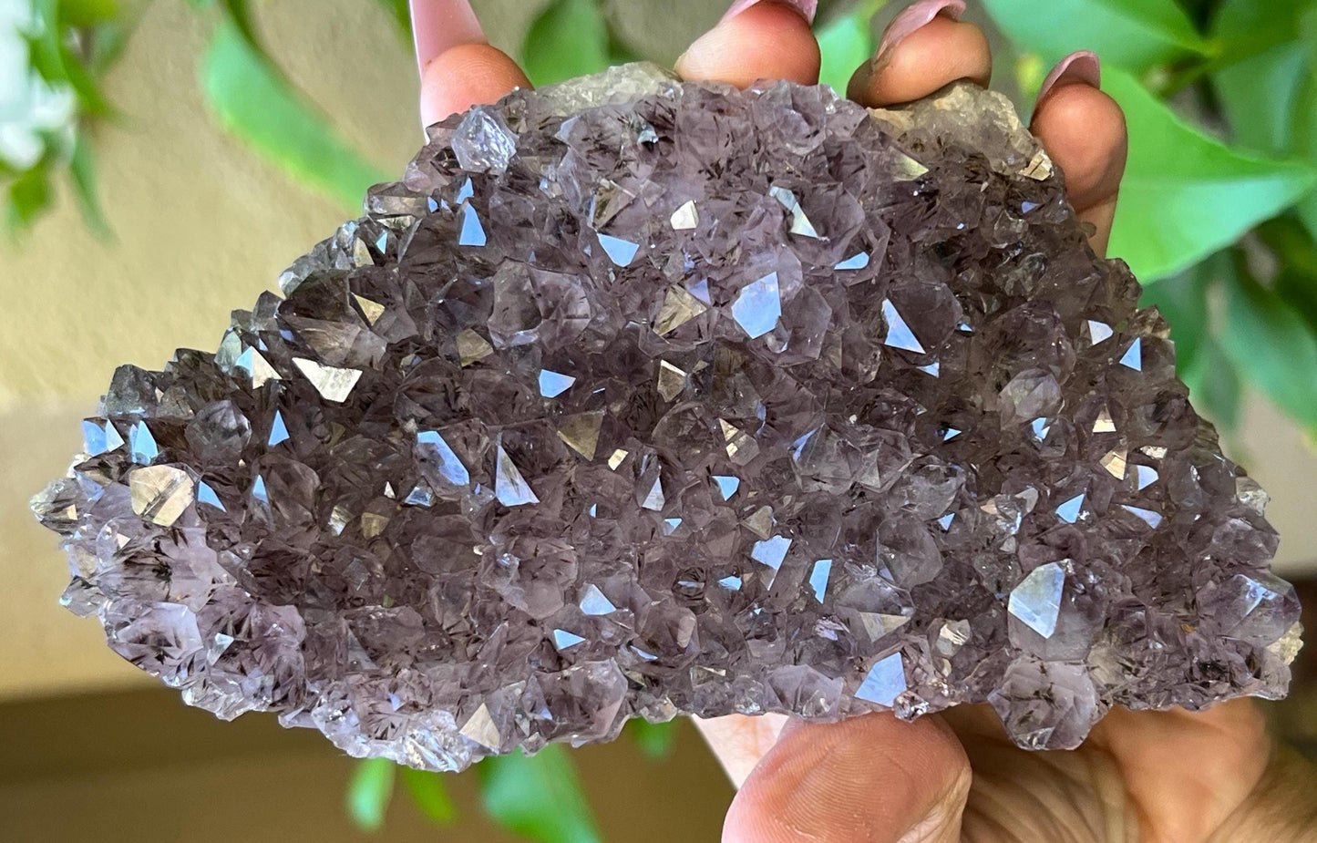 Raw Amethyst with Geothite Inclusions, Amethyst, Goethite, Super Seven Amethyst, Raw Crystal Clusters, Fossils, Crystal Gifts, 368 Grams