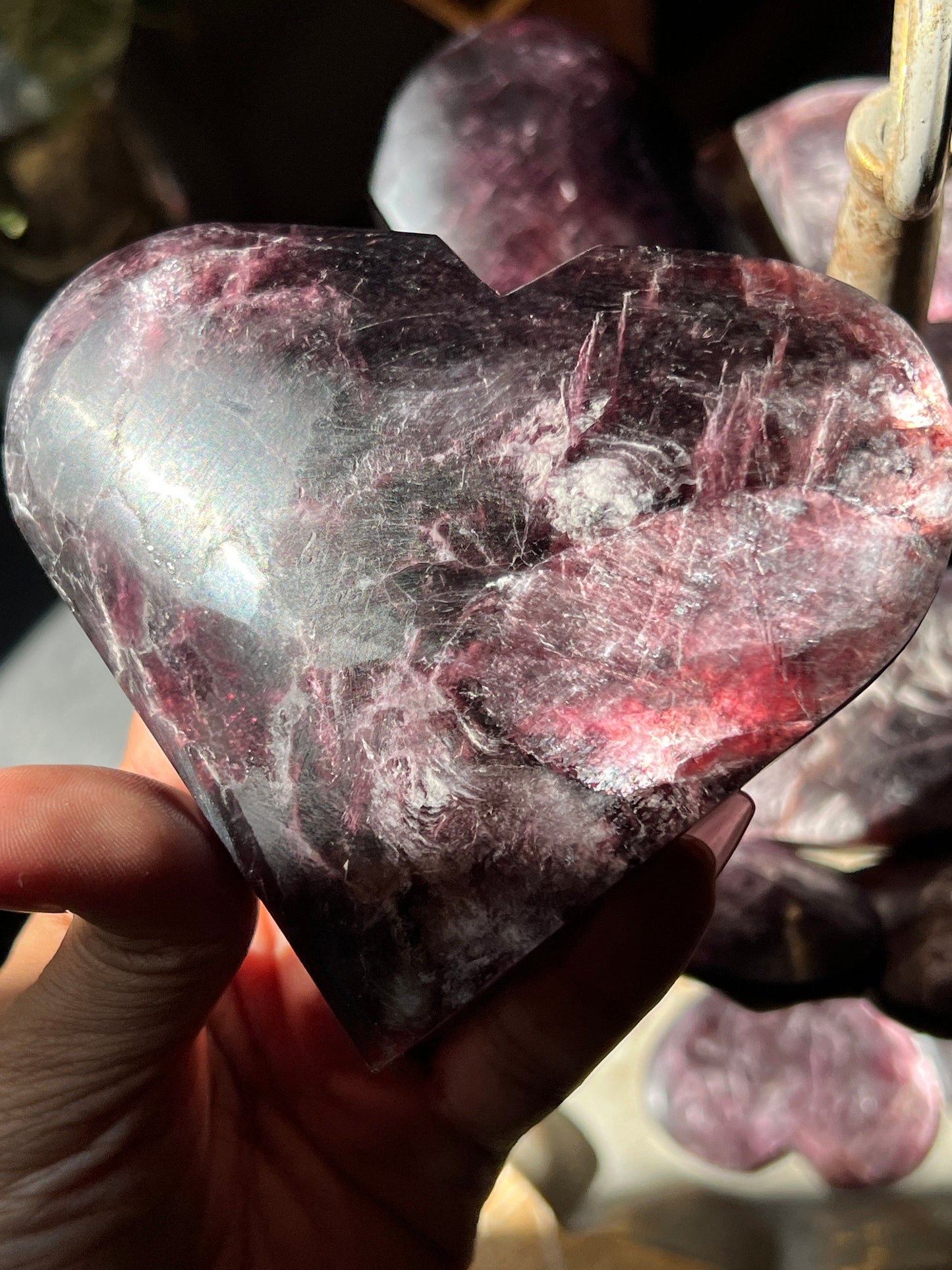 Large Flashy Mica Heart, Mica Heart, High Grade Lepidolite, Purple Mica, Gemmy Lepidolite, Crystal Hearts, Crystal Gifts