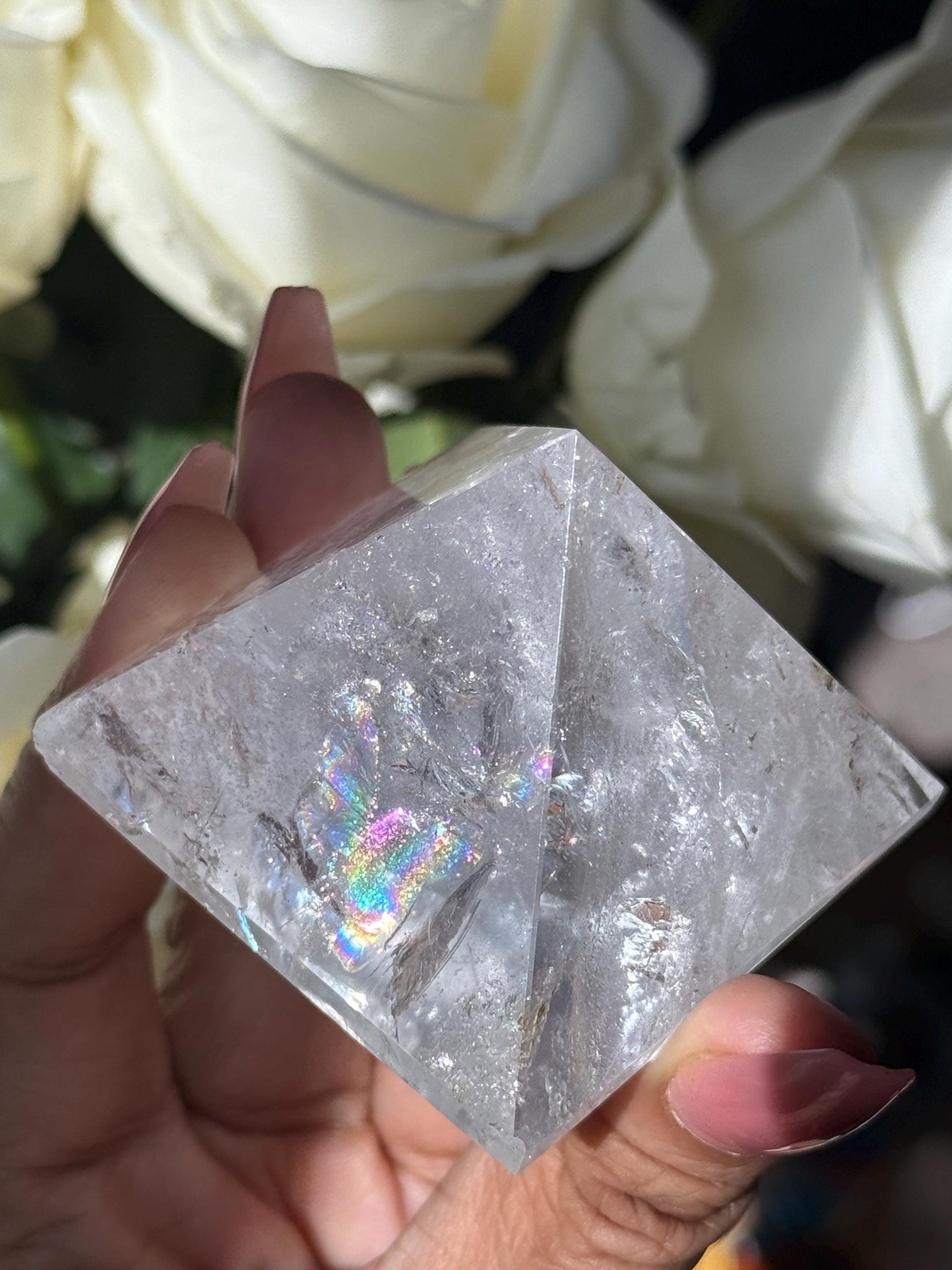 Natural Clear Quartz Pyramid, Clear Quartz Pyramid, Spiritual Home Decoration, Egyptian Pyramid Decoration, High Frequency Quartz, Pyramid