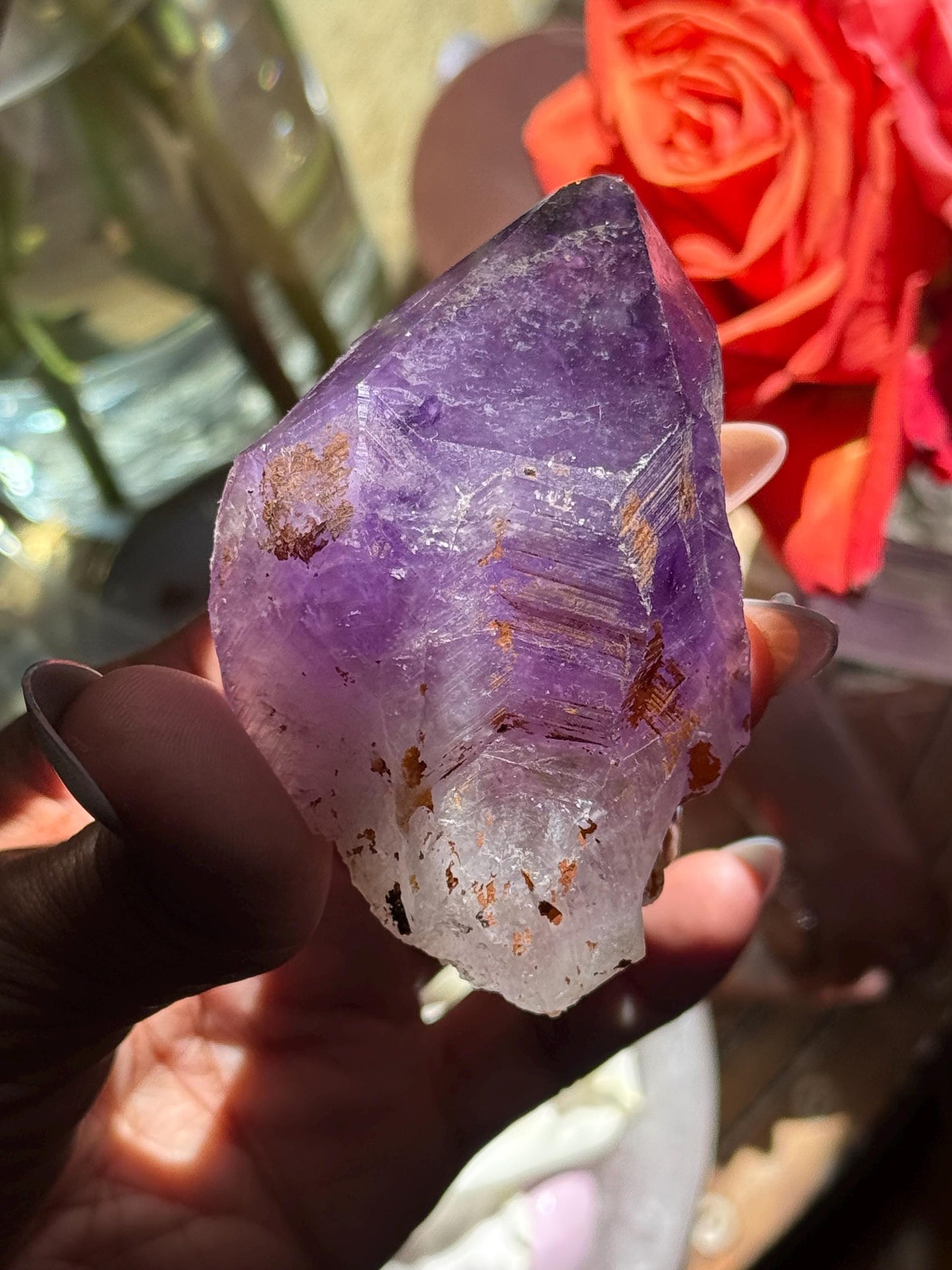 Congo Amethyst Tooth, Raw Congo Amethyst , Amethyst, Congo Amethyst Root, Amethyst Root, Amethyst, Aged Amythst, SMALL