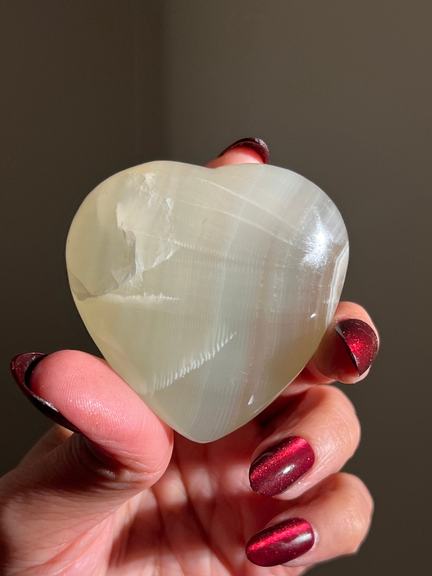 Green Calcite Heart, UV reactive Calcite, High Quality Green Calcite, Pistachio Calcite From Afghanistan