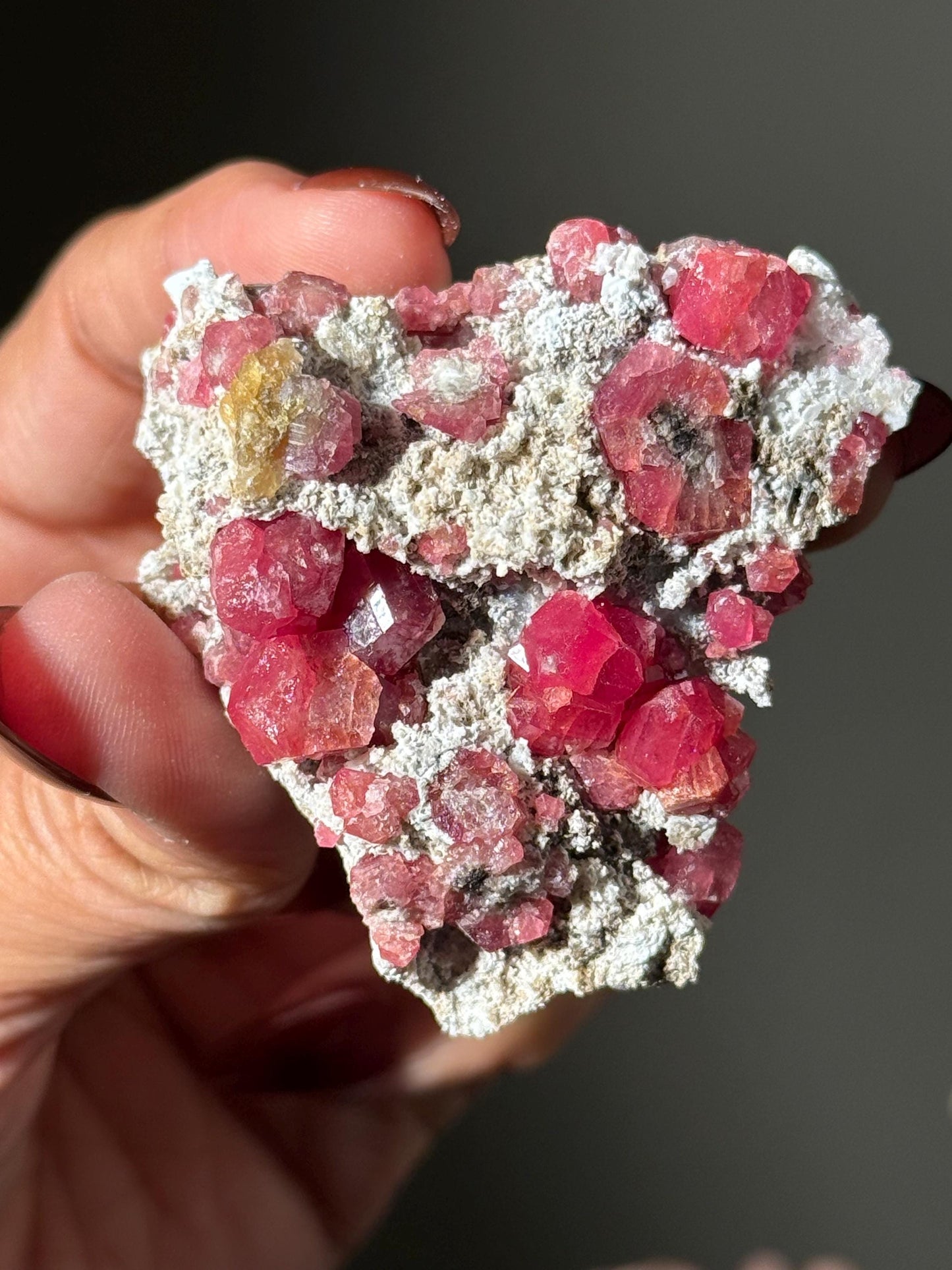Raspberry Garnet, Grossular Garnet, Raspberry Garnet from Coahuila, Mexico, Raw Mineral Specimen, Garnet, Garnet Raw Stone, Crystal Gifts