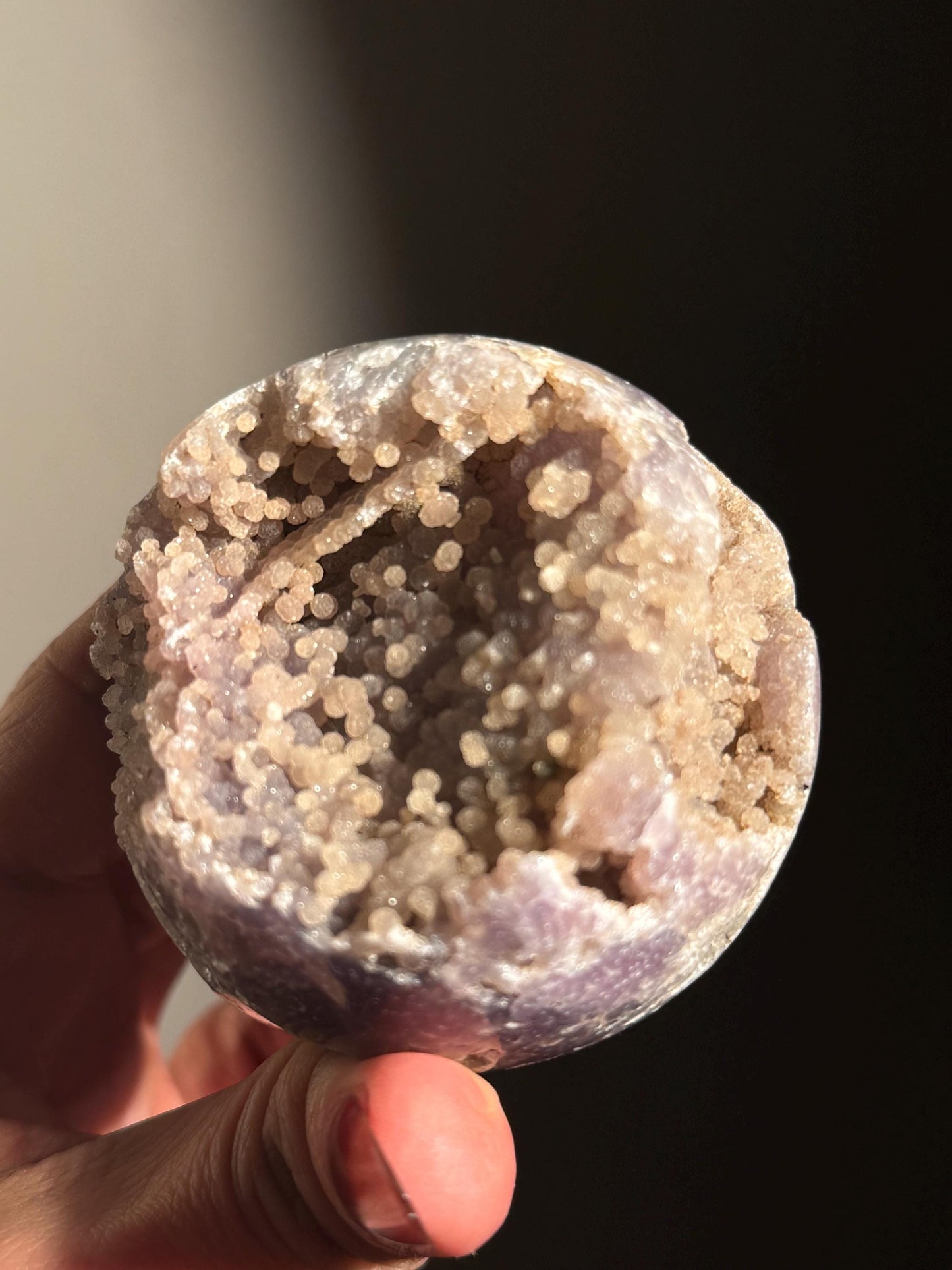 Grape Agate Sphere, Druzy Grape Agate, Botryoidal Chalcedony, Grape Agate Cluster, Purple Chalcedony, Regular 'low' grade, Oddities
