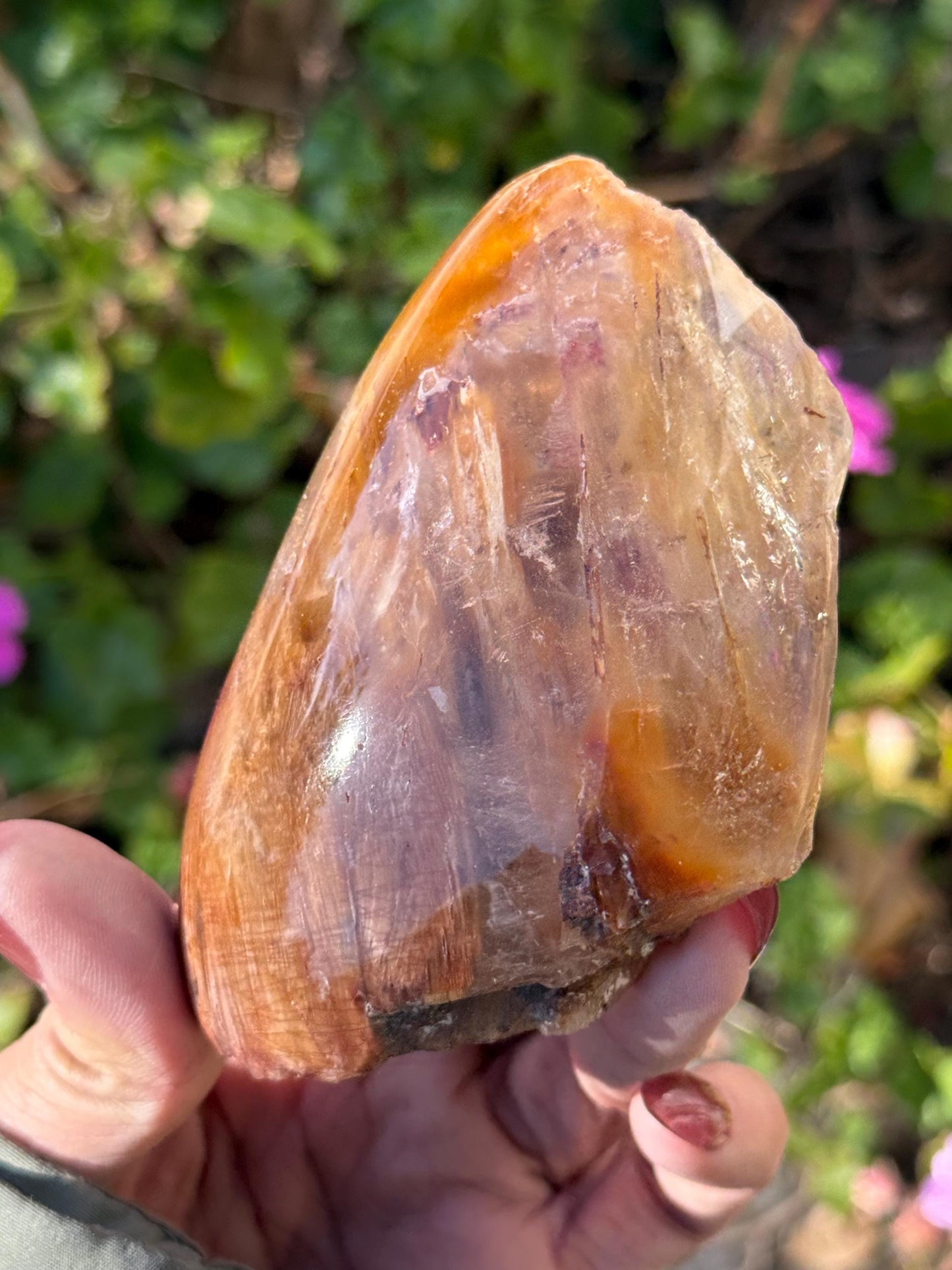 Rabbit Hair Quartz, Orange Rutilated Quartz, Amphibole Quartz, Orange Rutilated Quartz, Amphiboles, Rough Polished Amphibole, Crystal Gifts