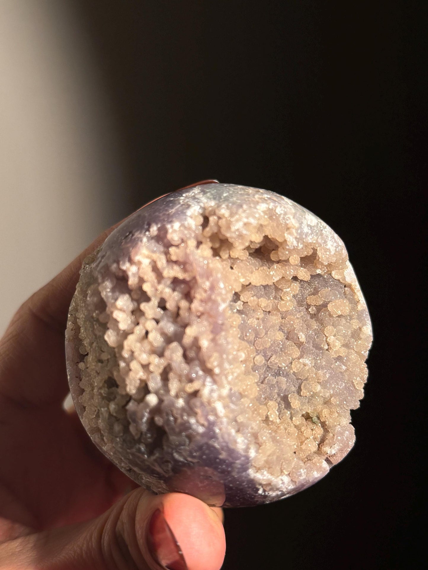 Grape Agate Sphere, Druzy Grape Agate, Botryoidal Chalcedony, Grape Agate Cluster, Purple Chalcedony, Regular 'low' grade, Oddities