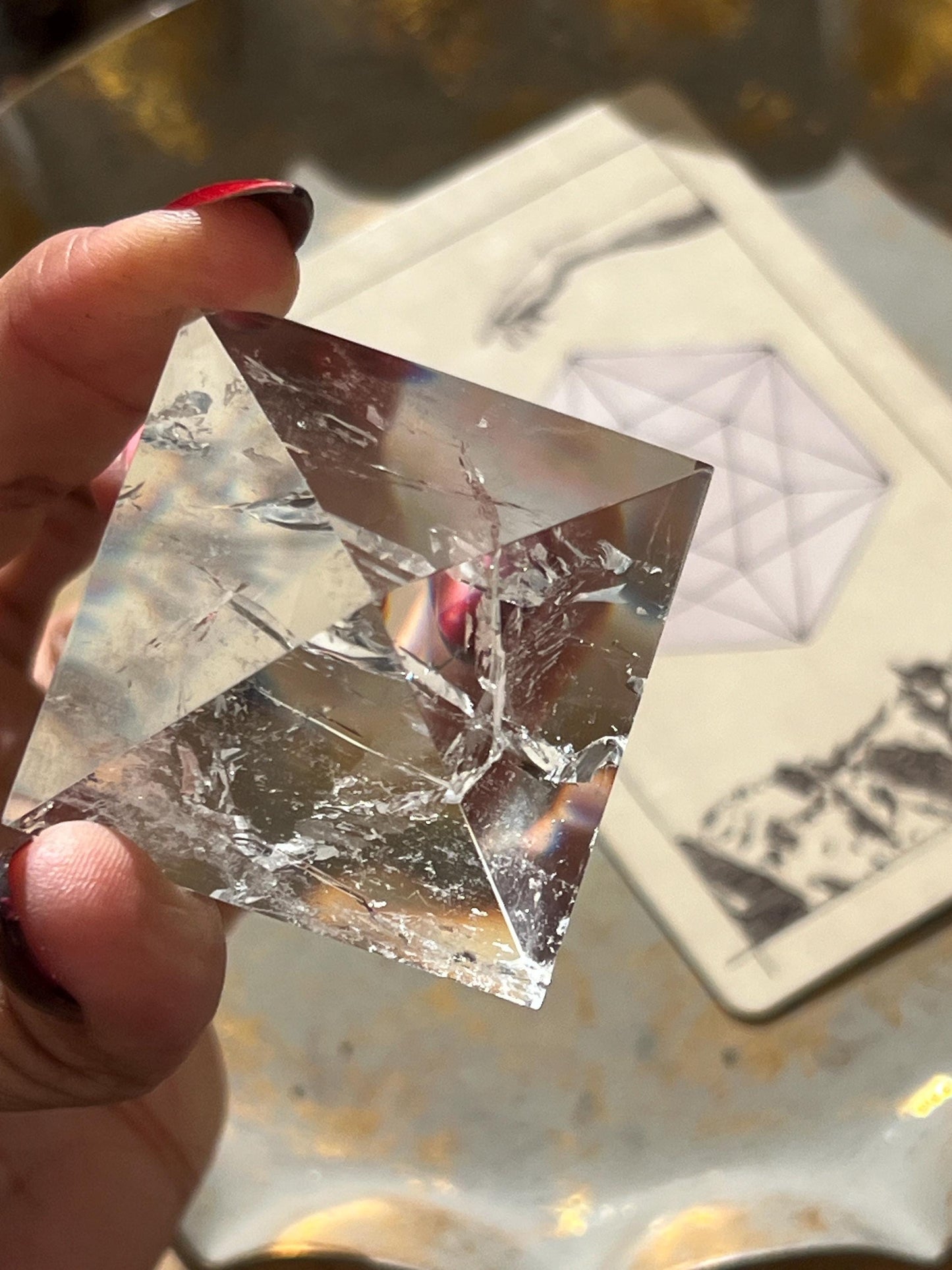 Natural Clear Quartz Pyramid, Clear Quartz Pyramid, Spiritual Home Decoration, Egyptian Pyramid Decoration, High Frequency Quartz, Pyramid