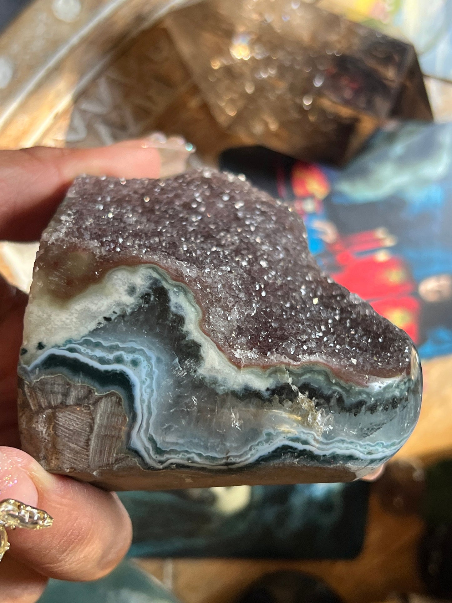 Sugar Druzy Geode, Cut Base Amethyst, Amethyst, Amethyst Geode Cut base, Crystals, Crystal Gift