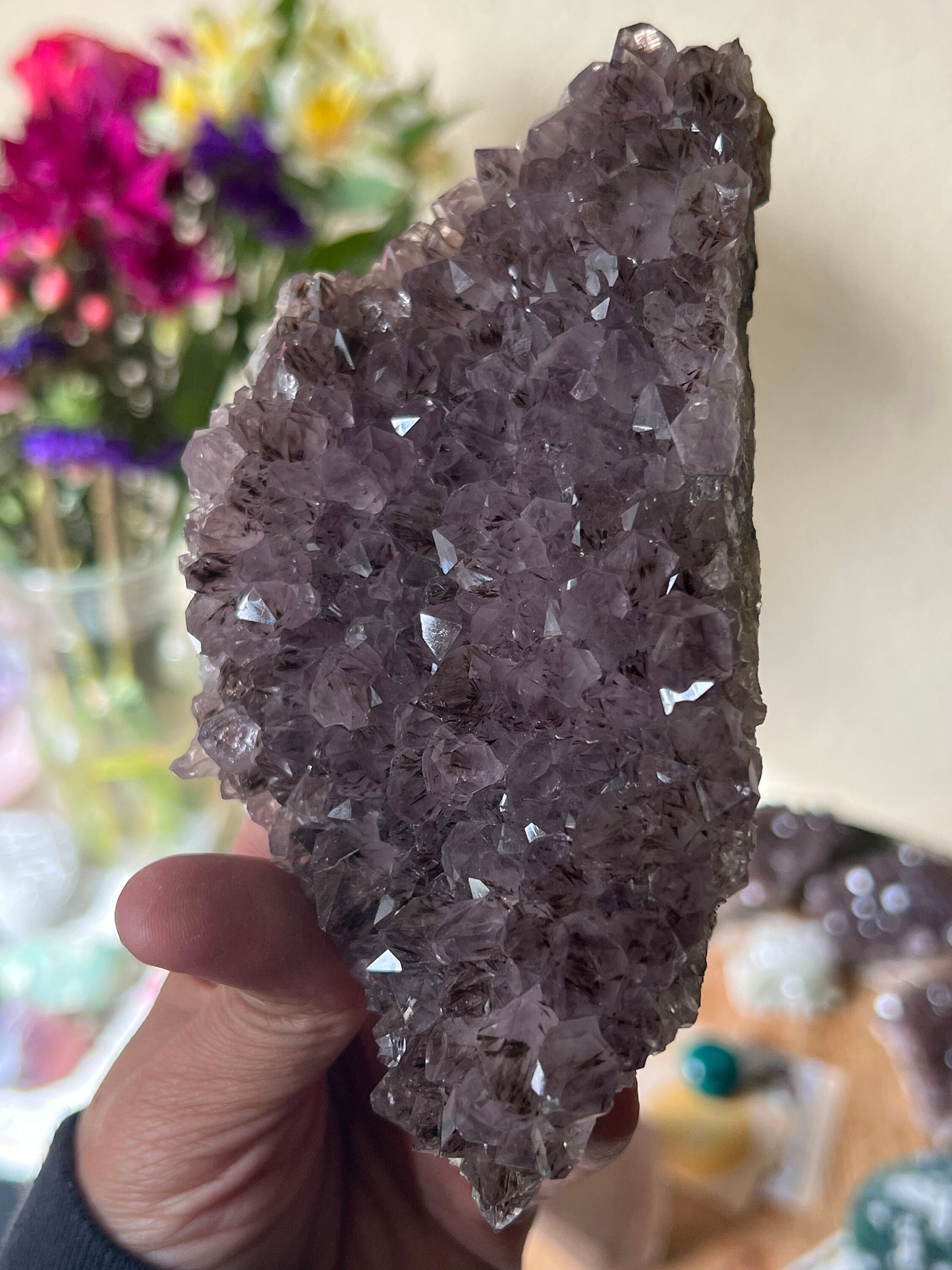 Raw Amethyst with Geothite Inclusions, Amethyst, Goethite, Super Seven Amethyst, Raw Crystal Clusters, Fossils, Crystal Gifts, 368 Grams