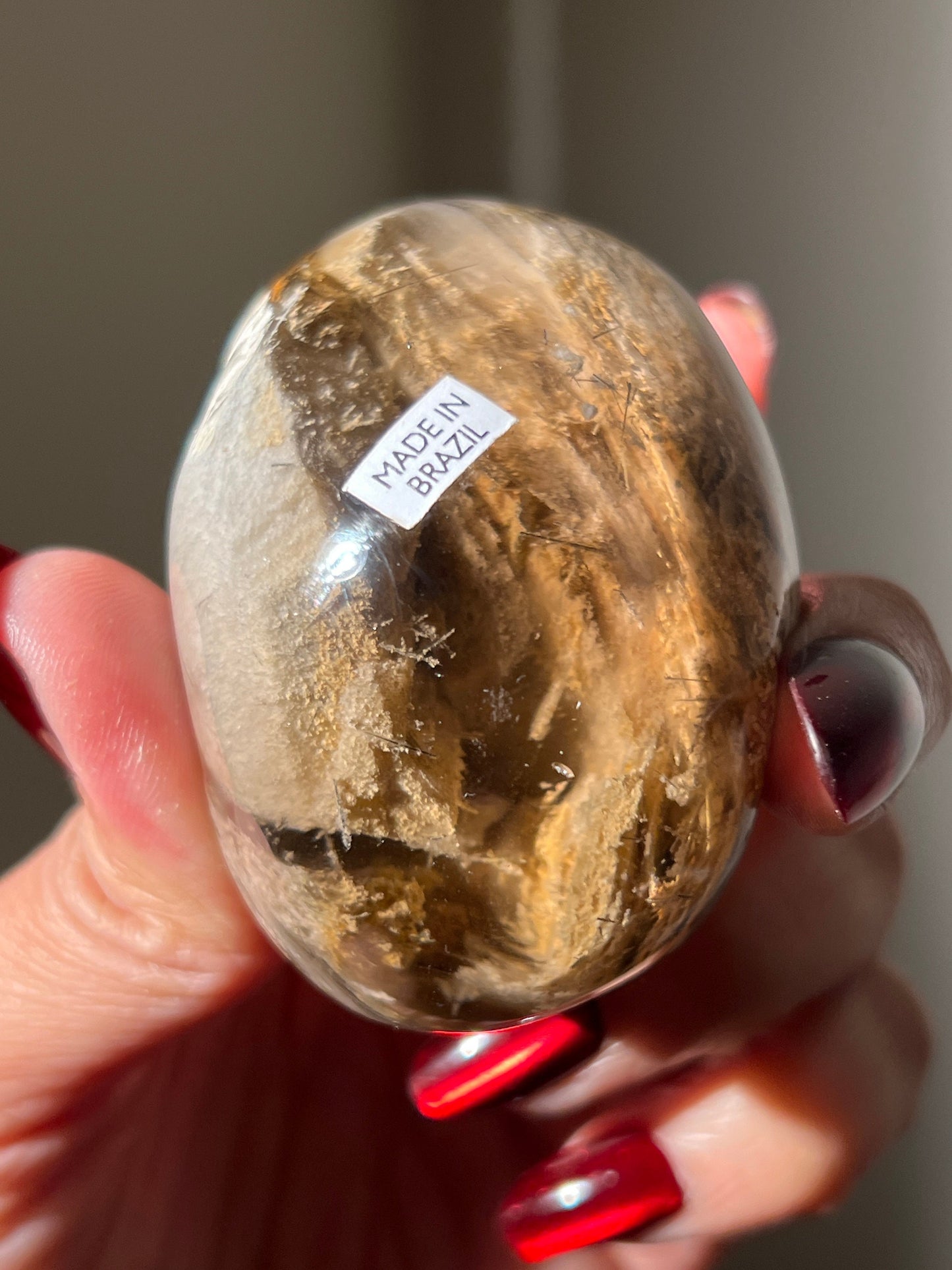 Lodolite Lens From Brazil, Garden Quartz, Lodolite Quartz, Scenic Quartz, Healing Crystals, Unique Crystals