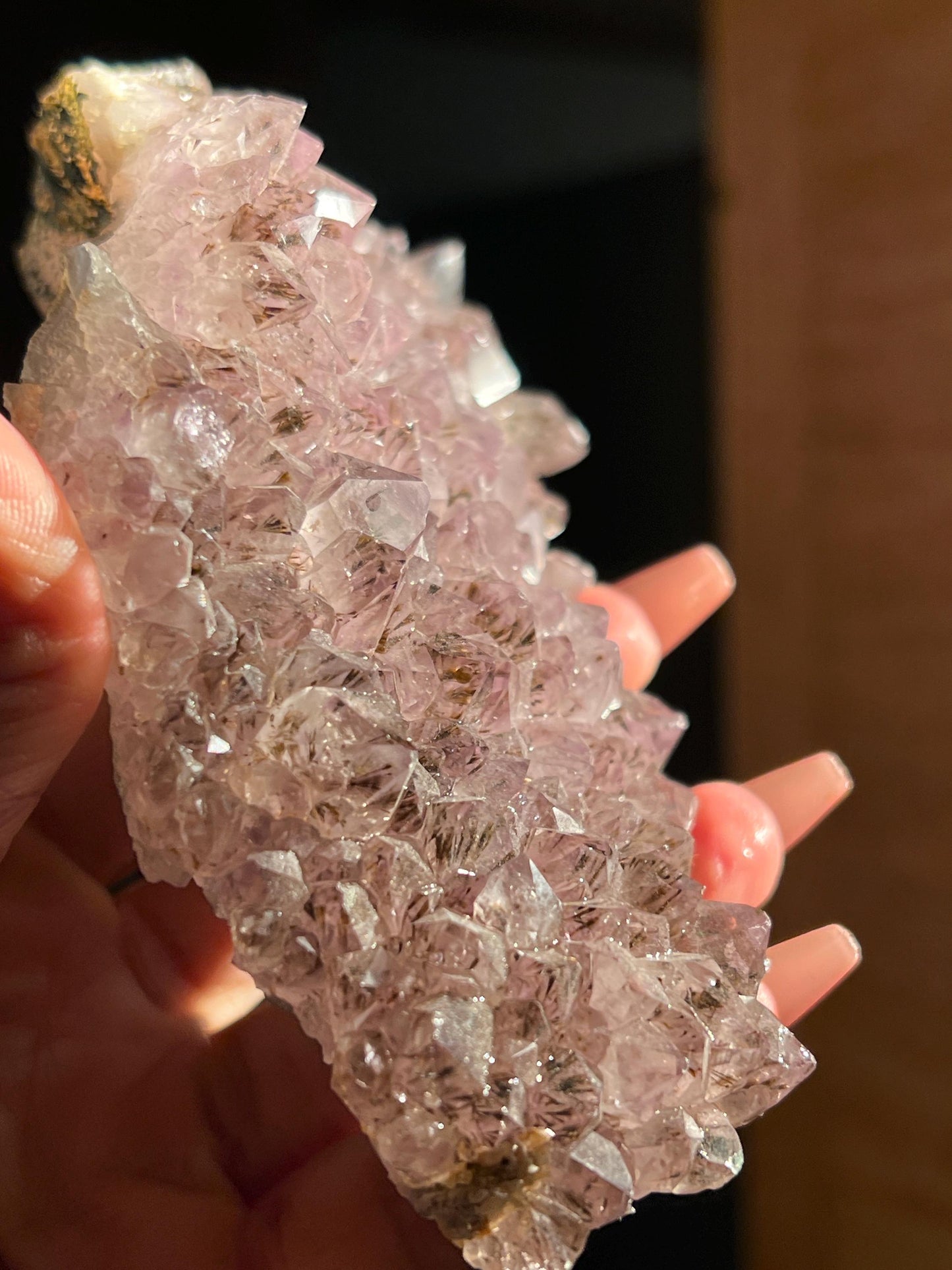 Raw Amethyst with Geothite Inclusions, Amethyst, Goethite, Super Seven Amethyst, Raw Crystal Clusters, Fossils, Crystal Gifts, 368 Grams