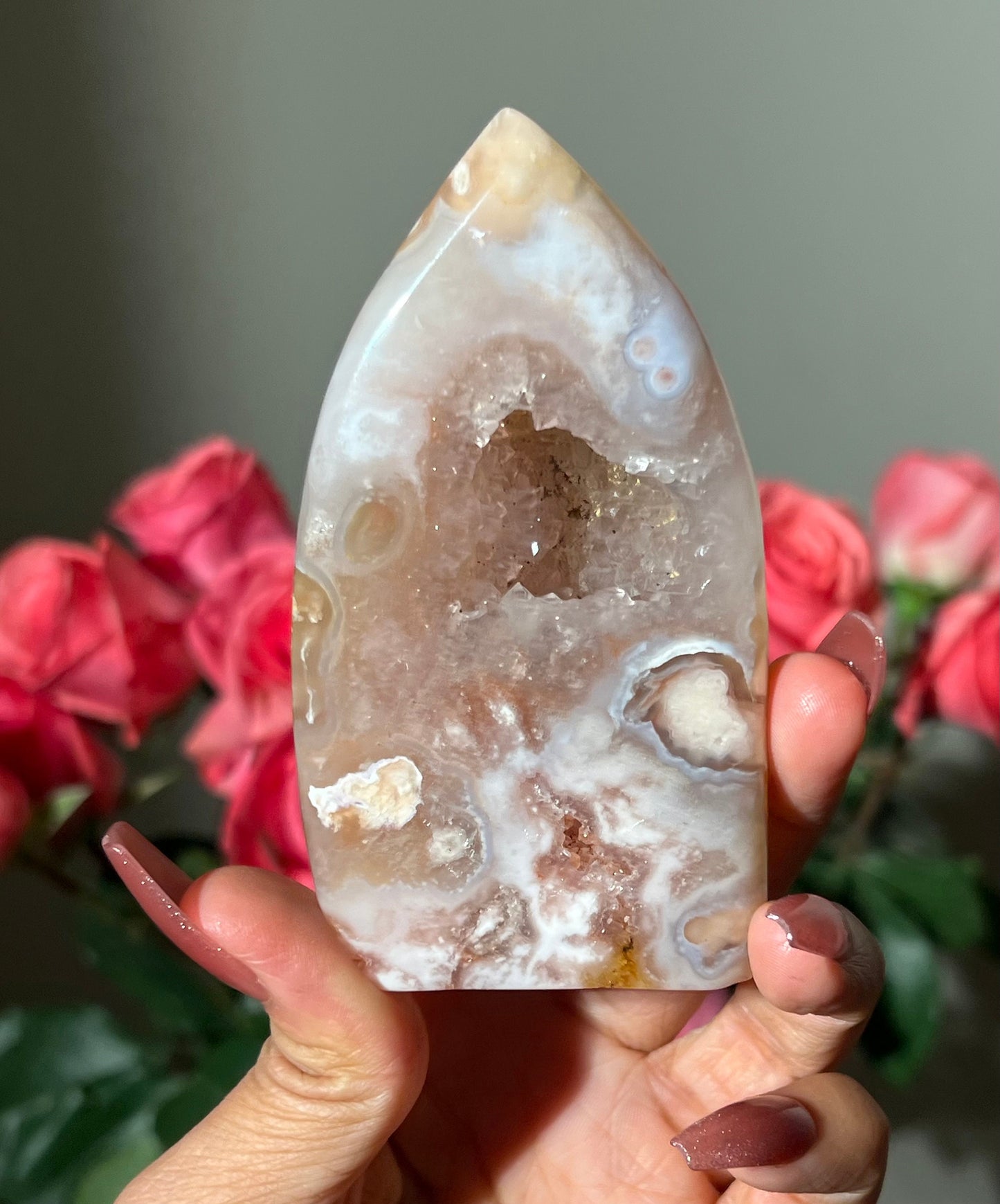 Druzy Flower Agate, Pink Flower Agate, Flower Agate and Quartz, Pink Amethyst, Pink Flower Agate, Pink Amethyst free form, Small Size
