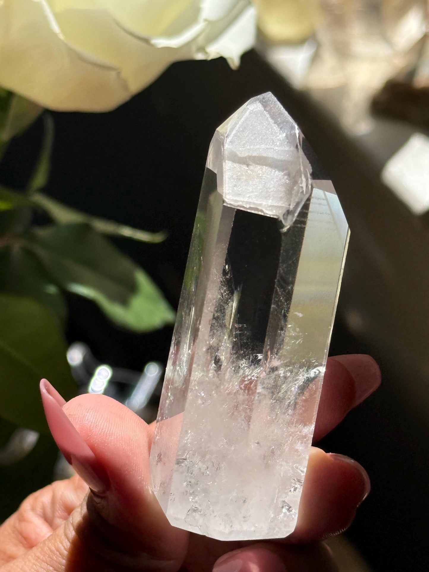 Polished Lemurian Quartz, Phantom Quartz, Lemurian Quartz, Lemurian Seed Quartz, Lodolite Quartz, Quartz from Brazil, Crystal Gifts,