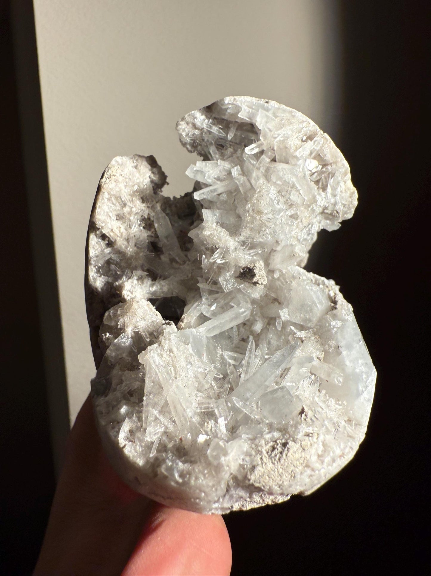 Large Celestite Geode, White Celestite, Celestite Egg, Raw Celestite Geode, Crystal Gifts, Healing Crystals, Crystal Gifts,