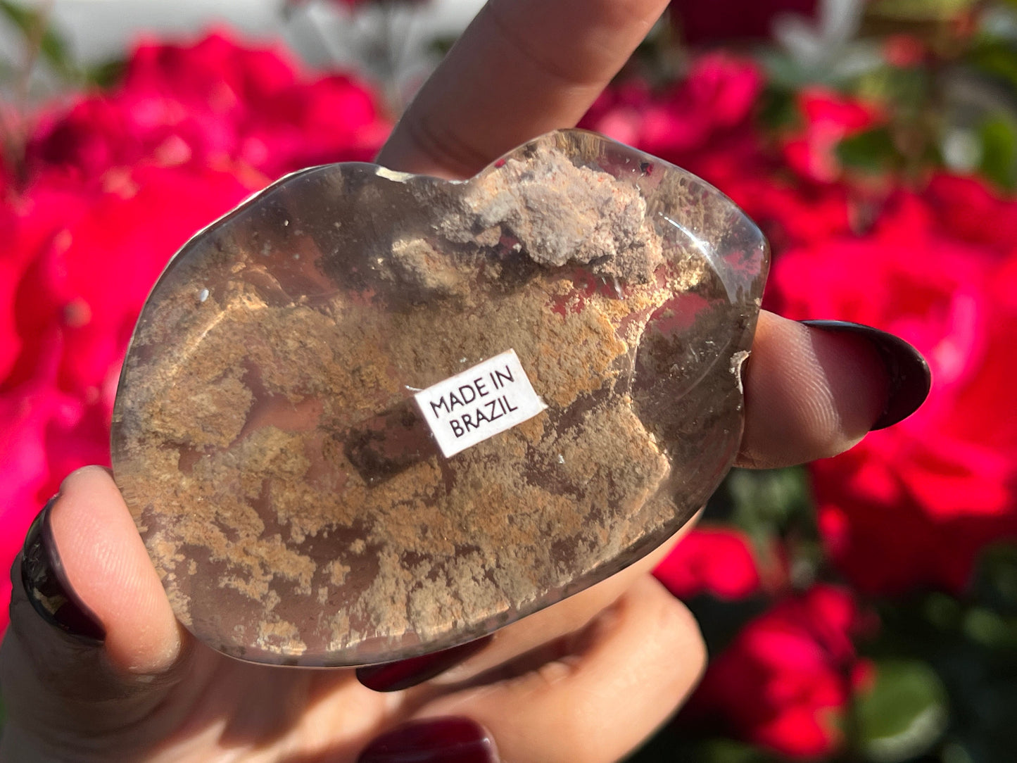 Lodolite Lens From Brazil, Garden Quartz, Lodolite Quartz, Scenic Quartz, Healing Crystals, Unique Crystals
