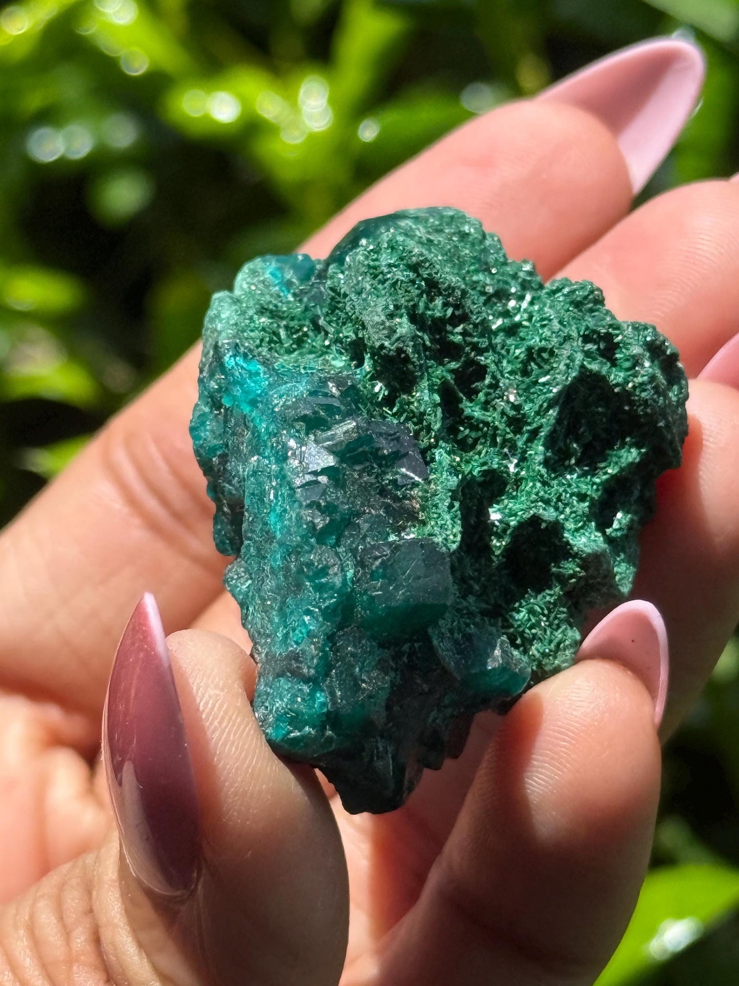 Dioptase with Malachite, Natural Raw Dioptase, Dioptase from Republic of the Congo, Fibrous Malachite, Fossils and Minerlas