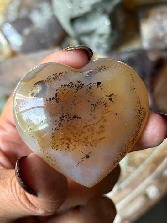Dendritic Agate Heart, Circle of Life, Dendritic Agate, Dendrite, Crystal Hearts, Crystal Gifts, Metaphysical Gifts,