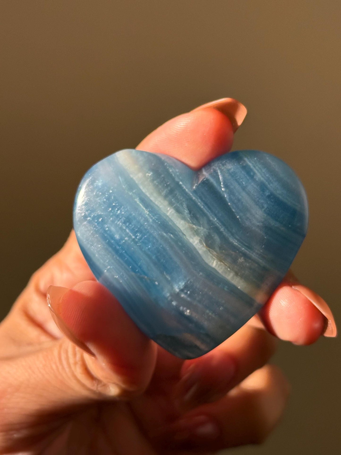 Blue Onyx Heart, BLUE ONYX, Lemurian Aquatine Heart, Crystal Gifts, Metaphysical Gifts, Valentines day Gift, Crystal Hearts, MINI