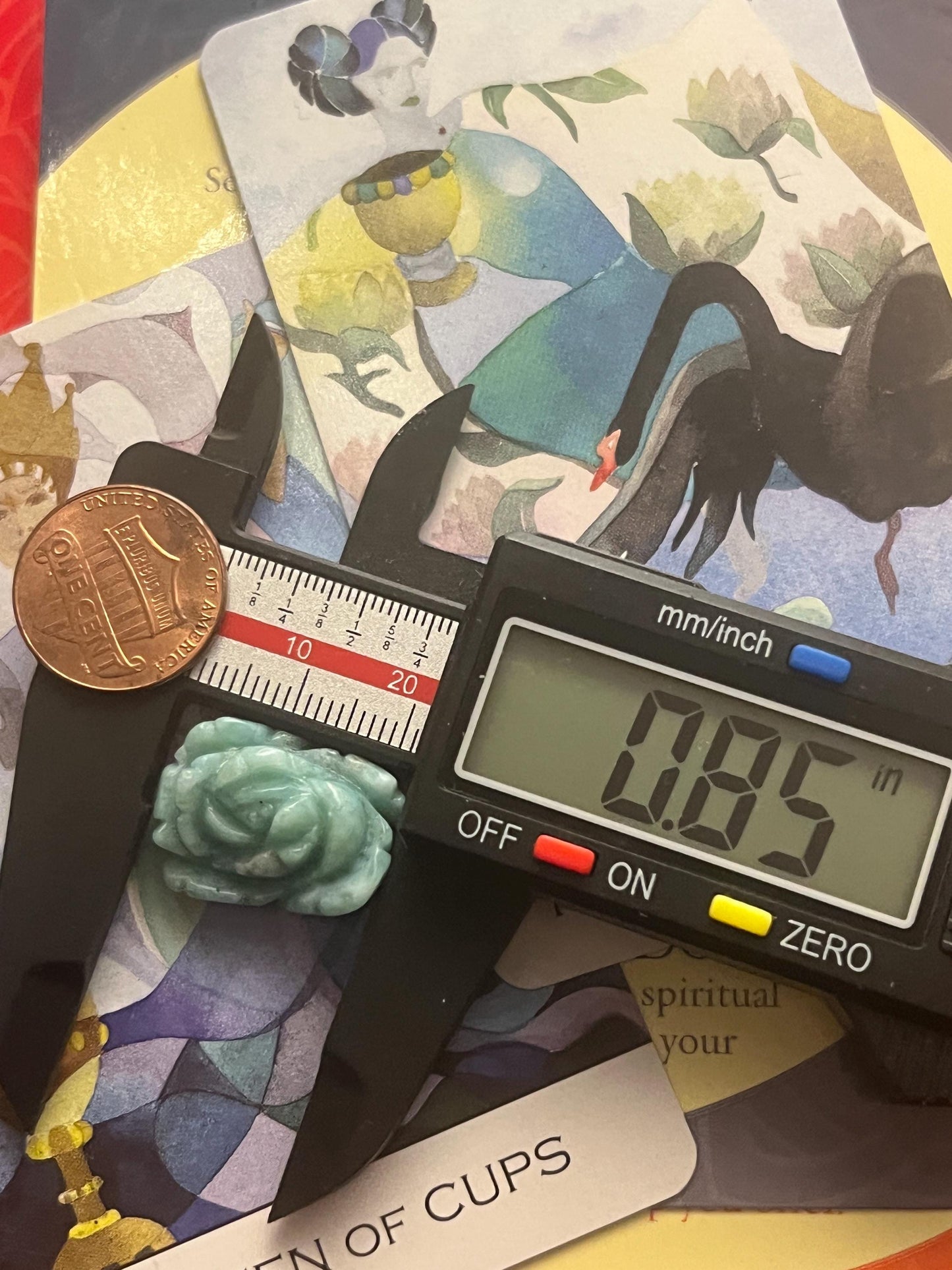 Precious Larimar Flower, Larimar Charm, Larimar Flower, Larimar Cab, Larimar stone cabs, Crystal Gifts, Spiritual Gifts, Crystal Jewelry