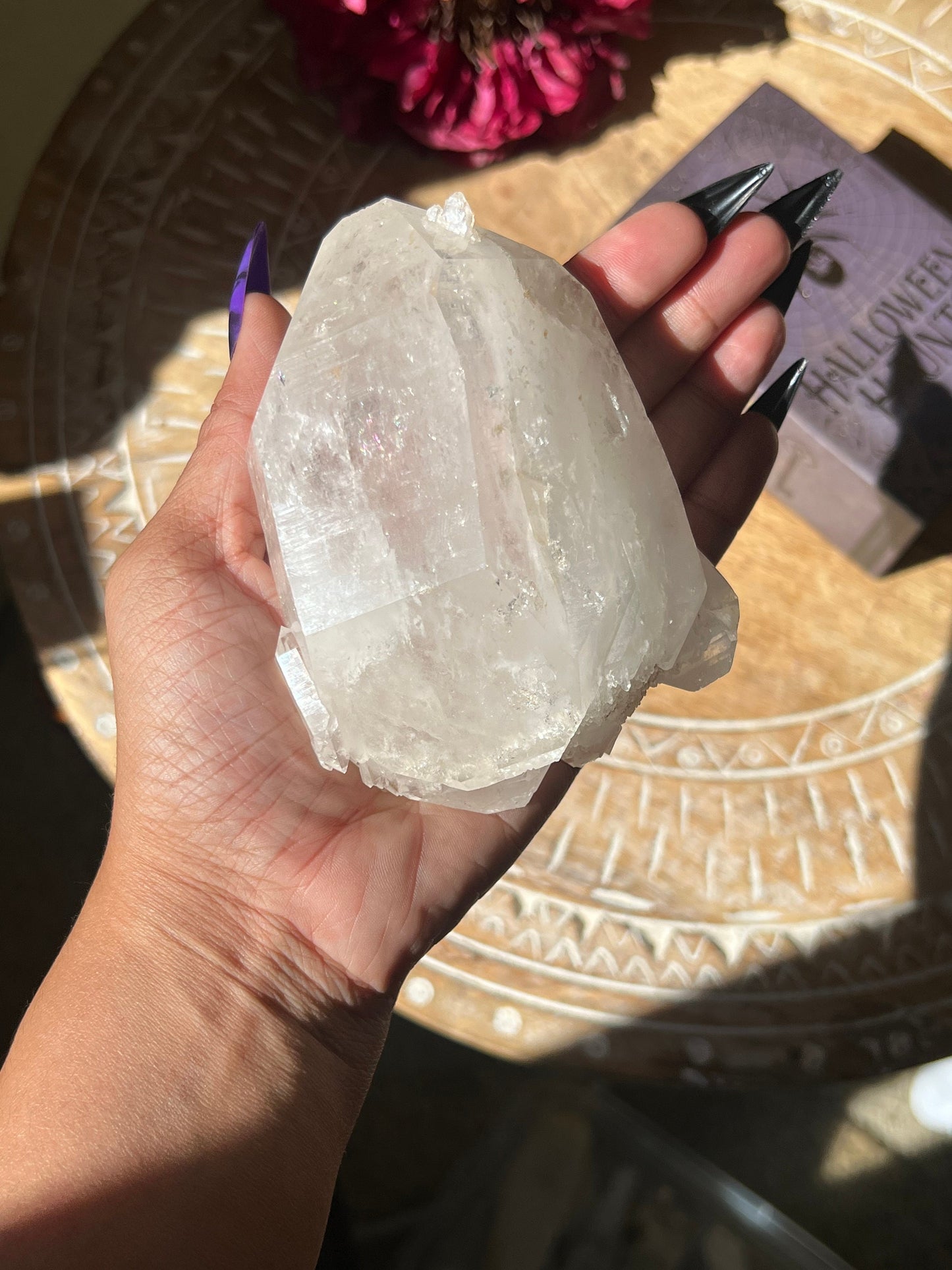 Colombian Lemurian Quartz, Lemurian Seed Quartz, Record Keeper Quartz, Colombian Quartz with Lodolite Growth, Optical Colombian Quartz, 1lb