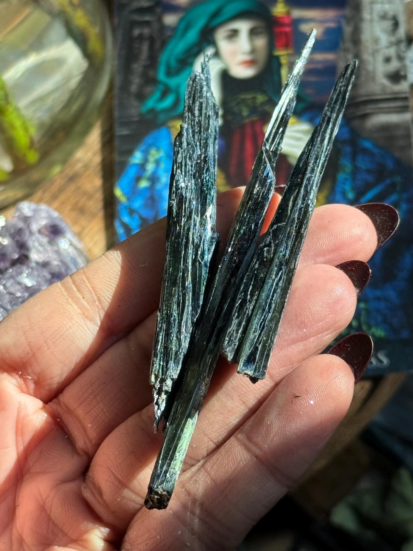 Bottle of Vivinite, Vivianite from Brazil, Raw Specimen, Home Decor, Vivianite, Crystal Gifts,