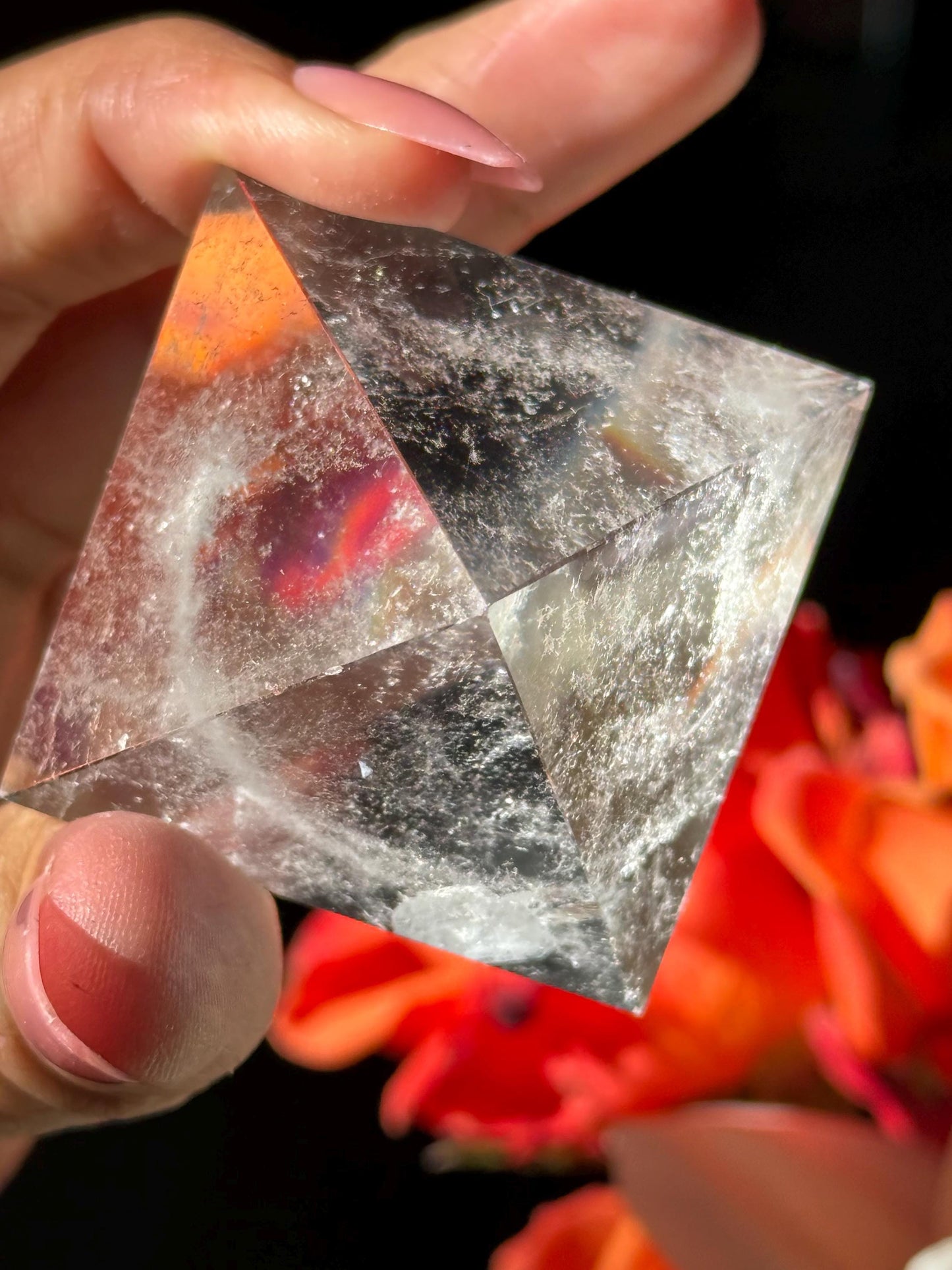 Natural Clear Quartz Pyramid, Clear Quartz Pyramid, Egyptian Pyramid, Crystals Decoration, Crystal Gifts, Quartz Pyramid, Metaphysical Decor