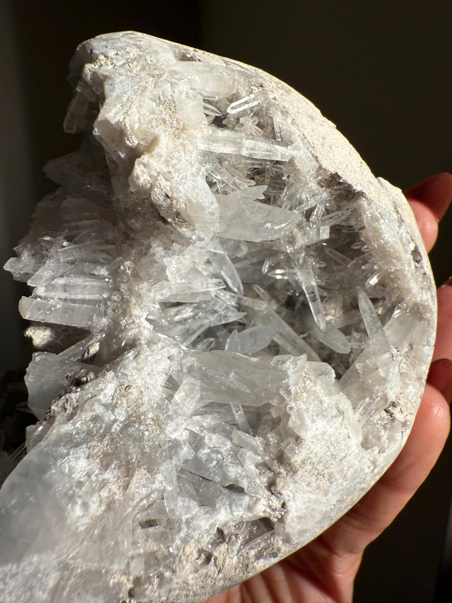 Large Celestite Geode, White Celestite, Celestite Egg, Raw Celestite Geode, Crystal Gifts, Healing Crystals, Crystal Gifts,