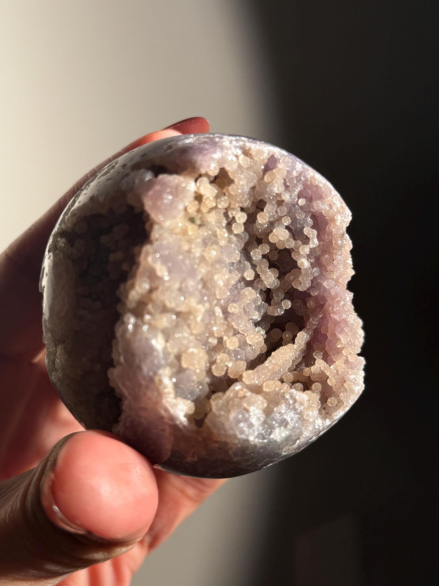Grape Agate Sphere, Druzy Grape Agate, Botryoidal Chalcedony, Grape Agate Cluster, Purple Chalcedony, Regular 'low' grade, Oddities