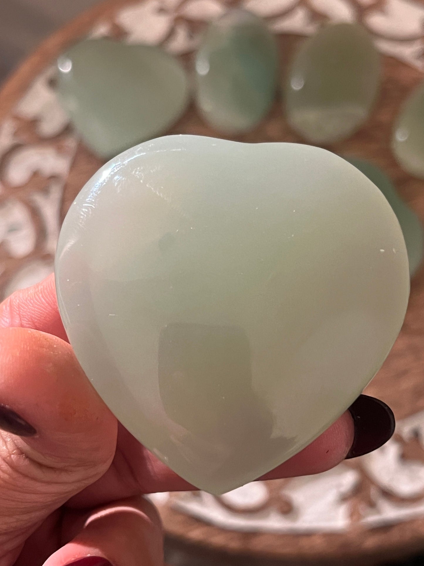 Green Calcite Heart, UV reactive Calcite, High Quality Green Calcite, Pistachio Calcite From Afghanistan