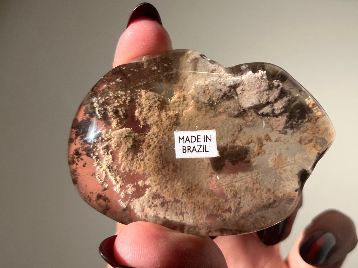 Lodolite Lens From Brazil, Garden Quartz, Lodolite Quartz, Scenic Quartz, Healing Crystals, Unique Crystals
