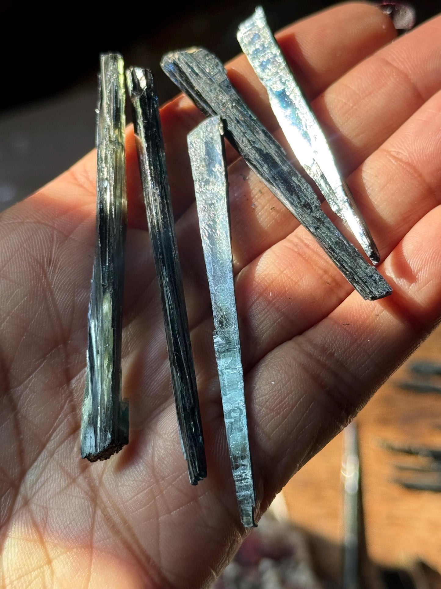 Bottle of Vivinite, Vivianite from Brazil, Raw Specimen, Home Decor, Vivianite, Crystal Gifts,