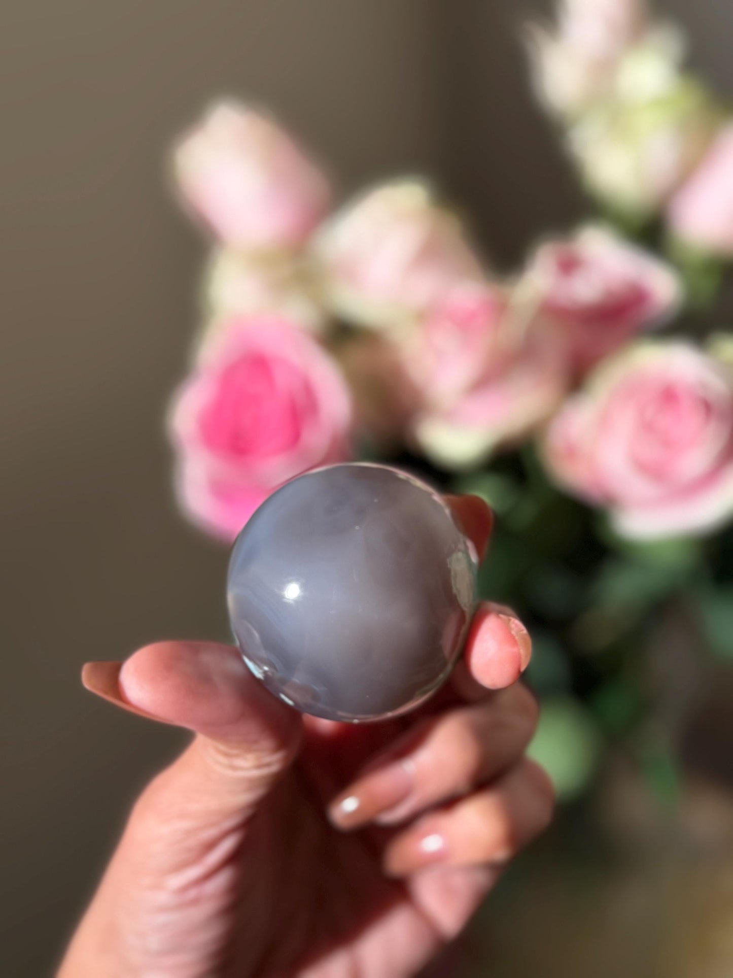 Green flower agate palm, Green Flower Agate, Sakura Agate, Cherry Blossom Agate, Heart Crystals, Crystal Gifts, Metaphysical Gifts