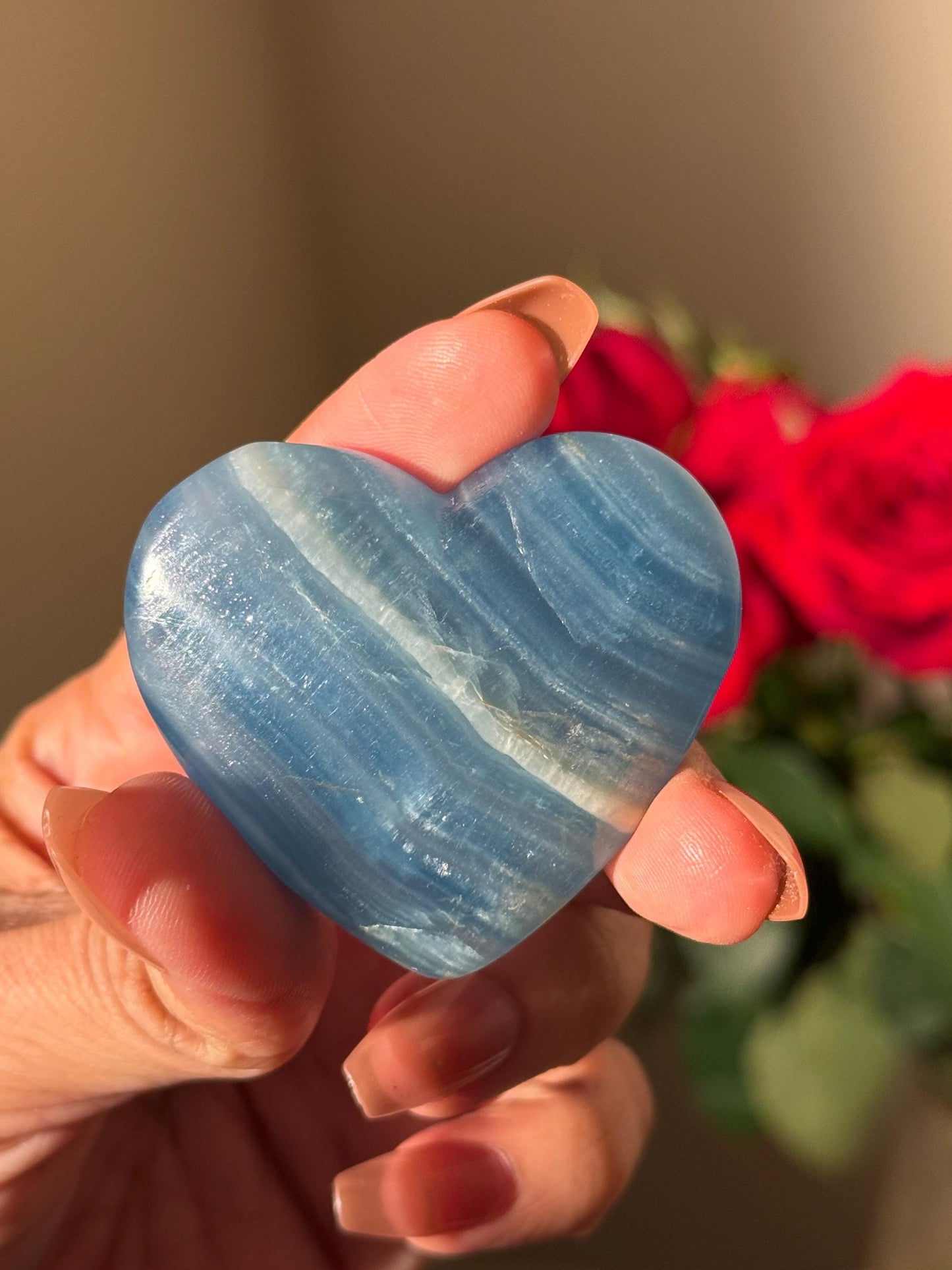 Blue Onyx Heart, BLUE ONYX, Lemurian Aquatine Heart, Crystal Gifts, Metaphysical Gifts, Valentines day Gift, Crystal Hearts, MINI