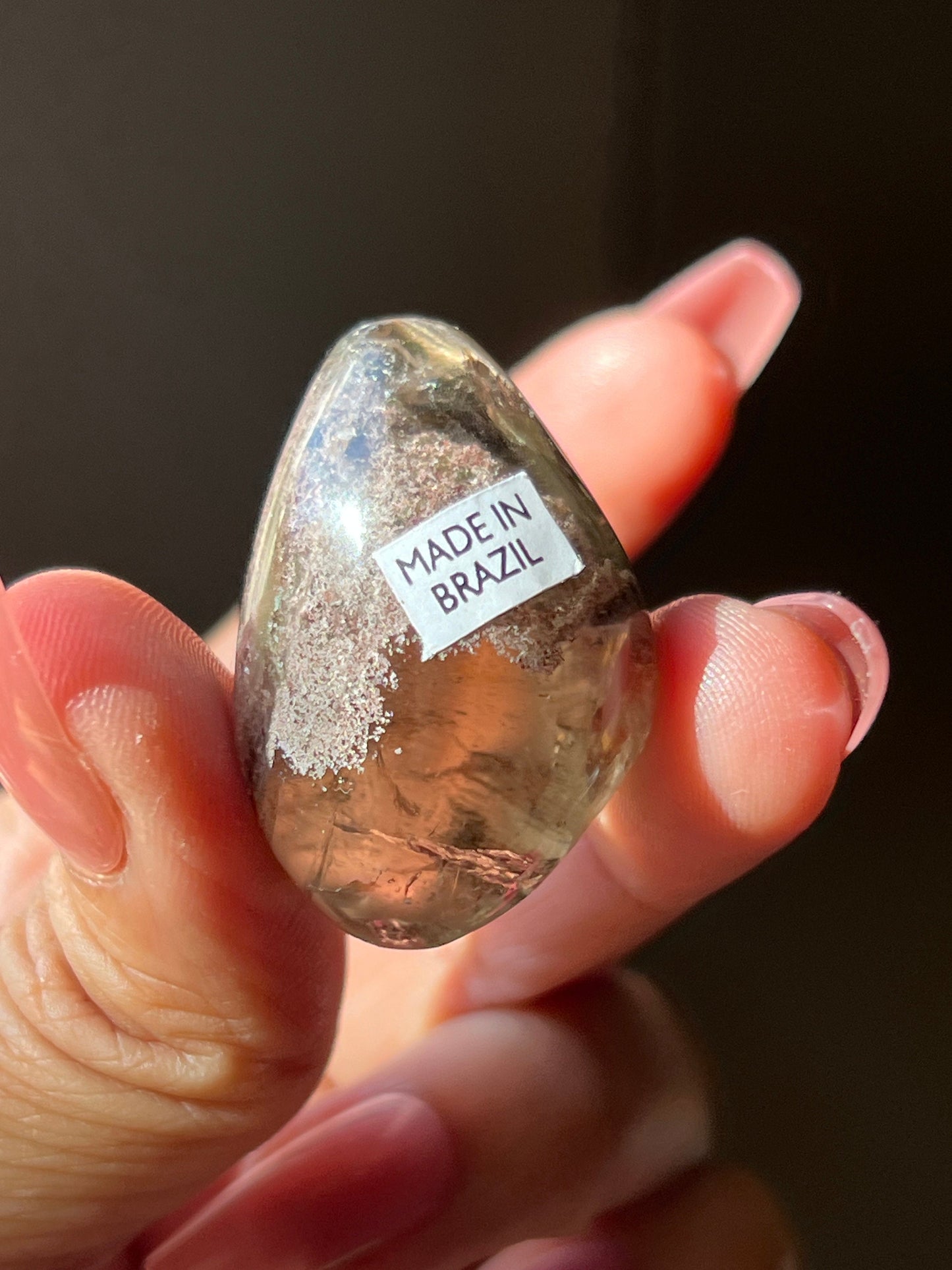 Small Lodolite Lens, Garden Quartz Garden Quartz Lens, Lodolite Quartz, Lodolite Garden Quartz, Scenic Quartz, Healing Crystals, Small