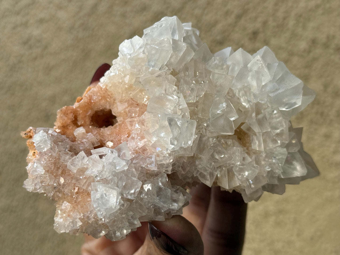 Cubic Calcite Specimen, Calcite From India, Raw Calcite, UV reactive Calcite from India, Fluorescent Mineral Specimen, Tucson Gem show Find