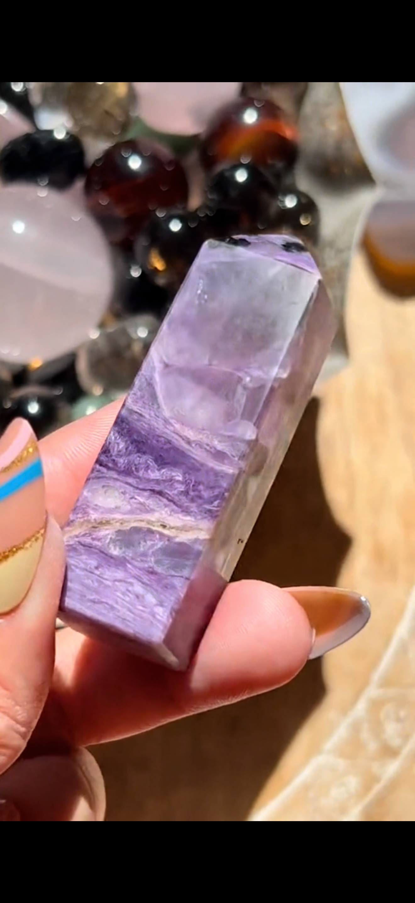 Rare Charoite With Rainbow, Charoite, Purple Charoite, Small