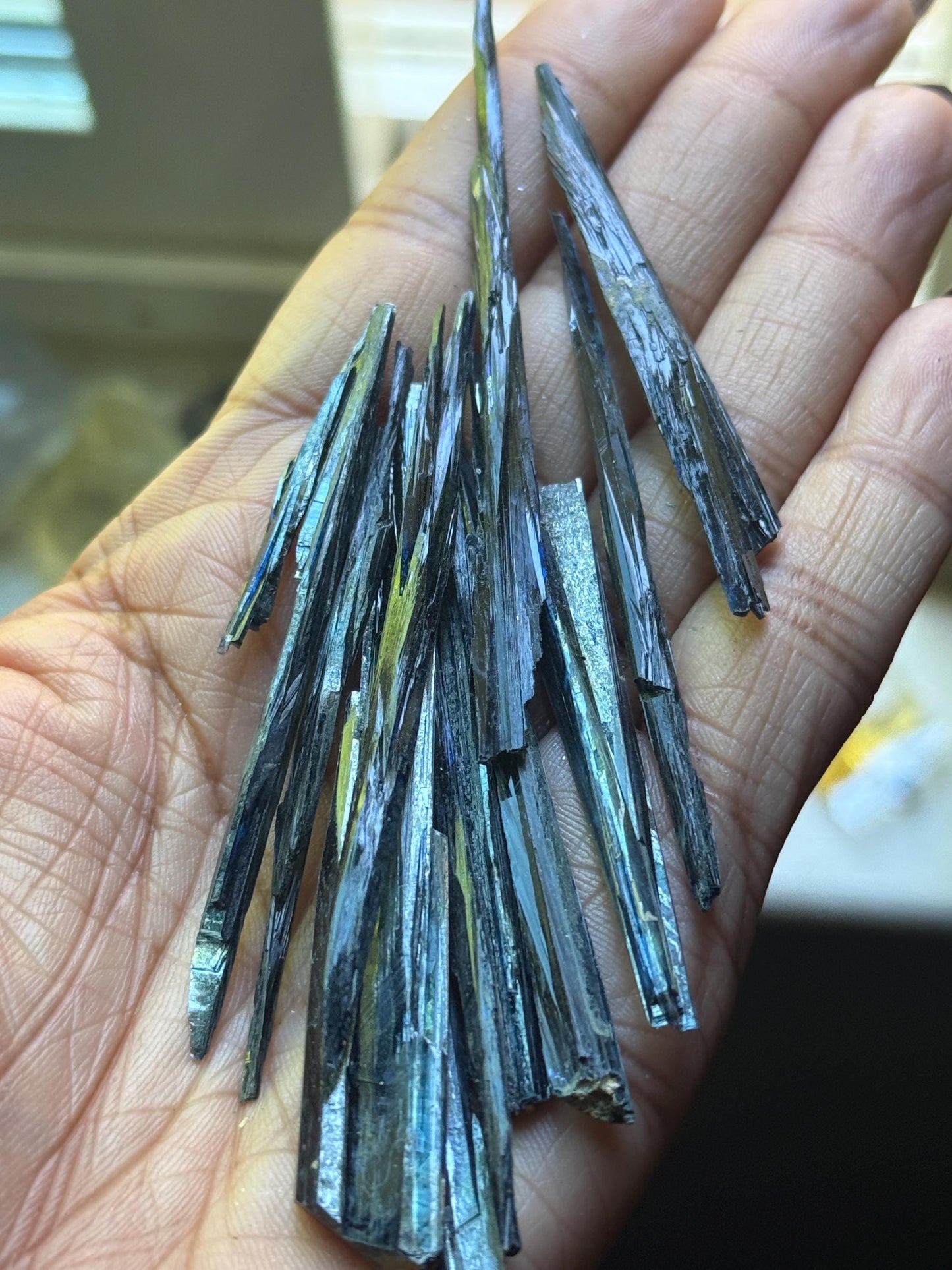 Bottle of Vivinite, Vivianite from Brazil, Raw Specimen, Home Decor, Vivianite, Crystal Gifts,
