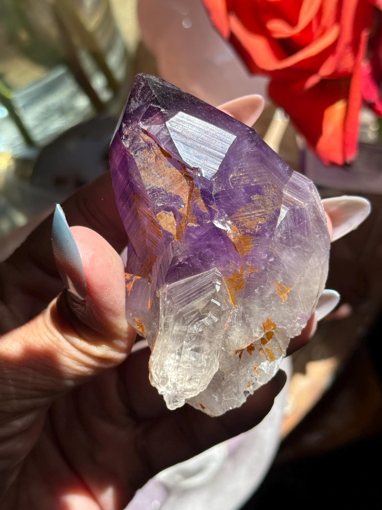 Congo Amethyst Tooth, Raw Congo Amethyst , Amethyst, Congo Amethyst Root, Amethyst Root, Amethyst, Aged Amythst, SMALL