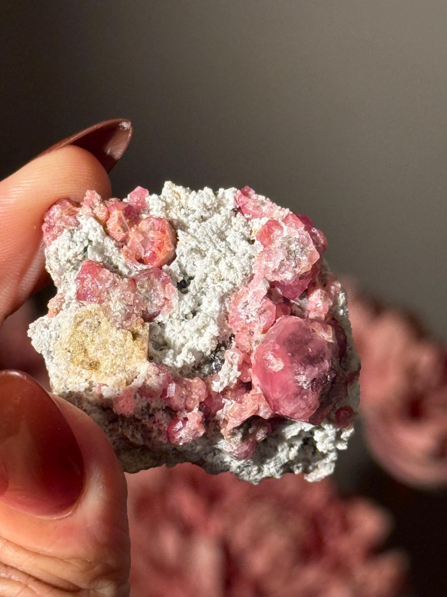 Raspberry Garnet, Grossular Garnet, Raspberry Garnet from Coahuila, Mexico, Raw Mineral Specimen, Garnet, Garnet Raw Stone, Crystal Gifts