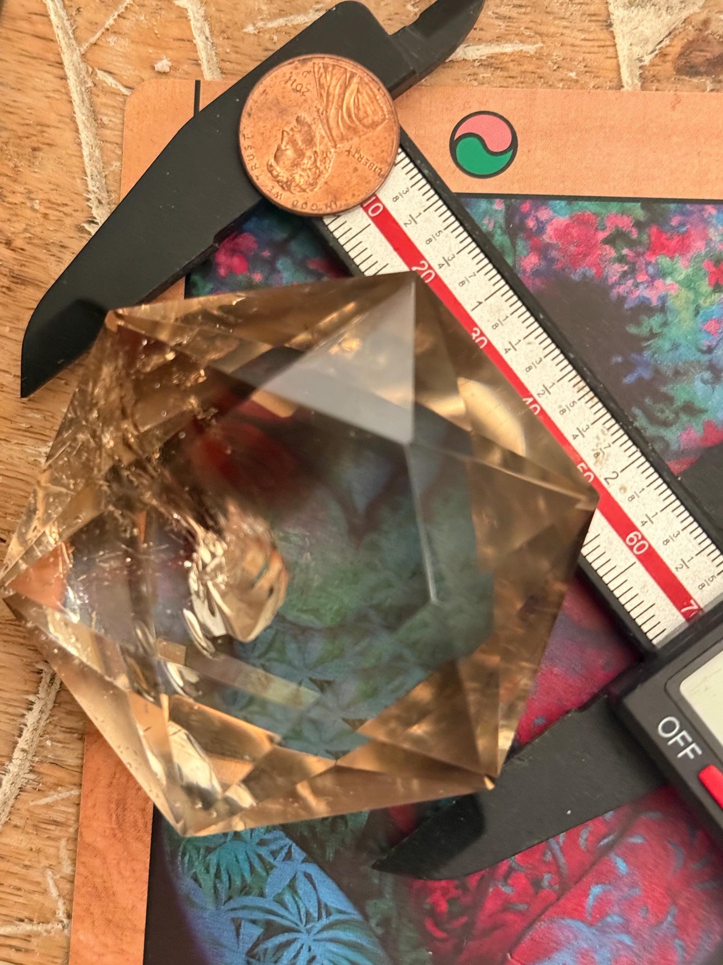 Crystal Hexagon Faceted Quartz, Star Of David Quartz, Faceted Smoky Quartz, Merkaba Quartz, Metaphysical Gifts, Crystal Gifts