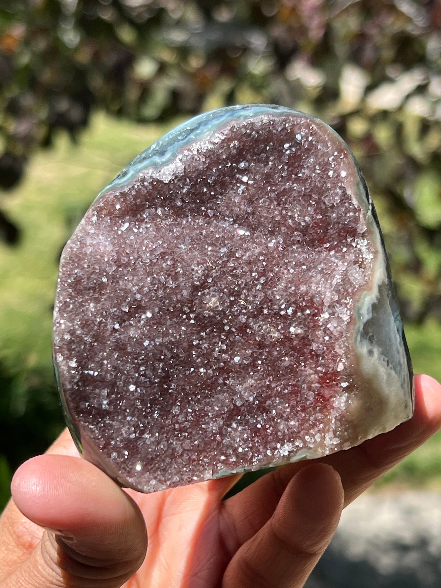 Sugar Druzy Geode, Cut Base Amethyst, Amethyst, Amethyst Geode Cut base, Crystals, Crystal Gift