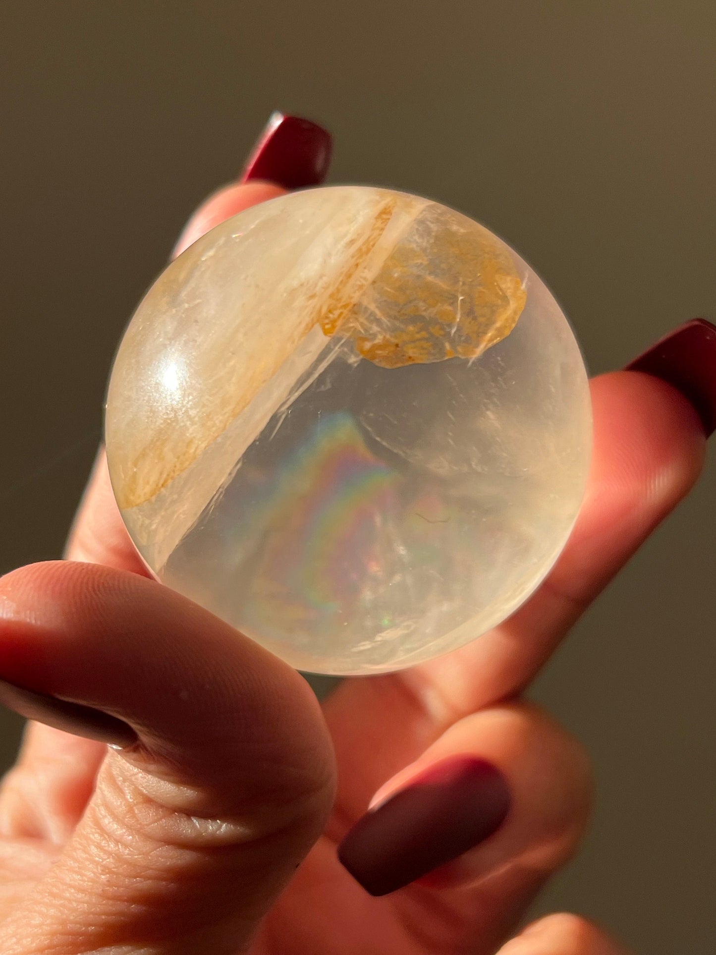 Girasol Quartz, Dendritic Quartz, Crystal Ball, Dendritic Agate, Girasol, Dendritic Quartz, Dendrite, Rainbow Clear Quartz,